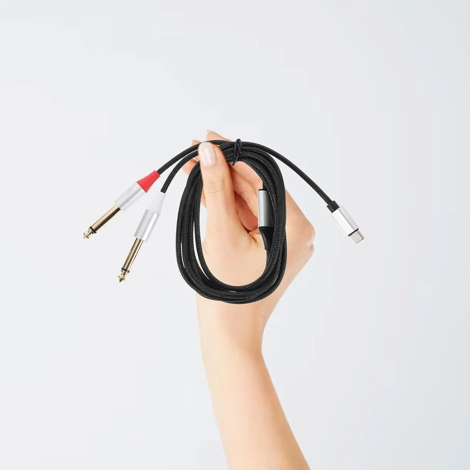 کابل صوتی استریو دوگانه USB C به کابل تبدیل مقاوم برای میکروفون، آمپلی فایر خودرو، بلندگو سازگار با تلفن هوشمند، تبلت، لپ تاپ صدای واضح و بادوام کابل صوتی استریو دوگانه USB C به کابل تبدیل مقاوم برای میکروفون، آمپلی فایر خودرو، بلندگو سازگار با تلفن هوشمند، تبلت، لپ تاپ صدای واضح و بادوام