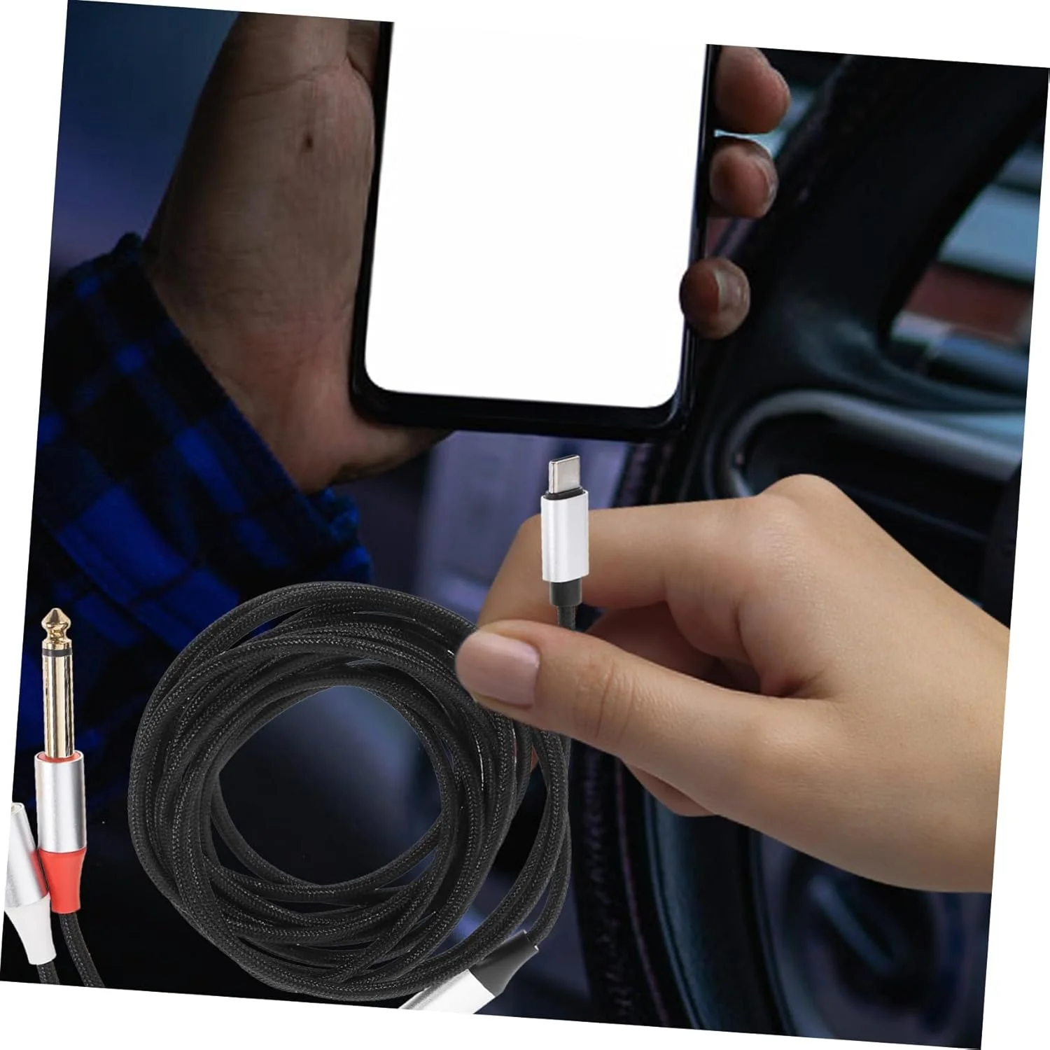 کابل تبدیل استریو صوتی USB C برای تلفن هوشمند تبلت لپ تاپ بلندگو کابل های صوتی بادوام برای میکروفون و اتصال ابزار