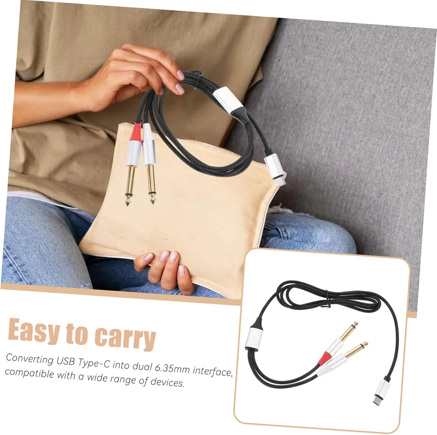 کابل صوتی دوگانه USB C GALPADA مبدل صوتی بادوام برای بلندگوها میکسرها سازگار با تلفن هوشمند تبلت لپ تاپ صدای واضح قابل حمل کابل صوتی دوگانه USB C GALPADA مبدل صوتی بادوام برای بلندگوها میکسرها سازگار با تلفن هوشمند تبلت لپ تاپ صدای واضح قابل حمل