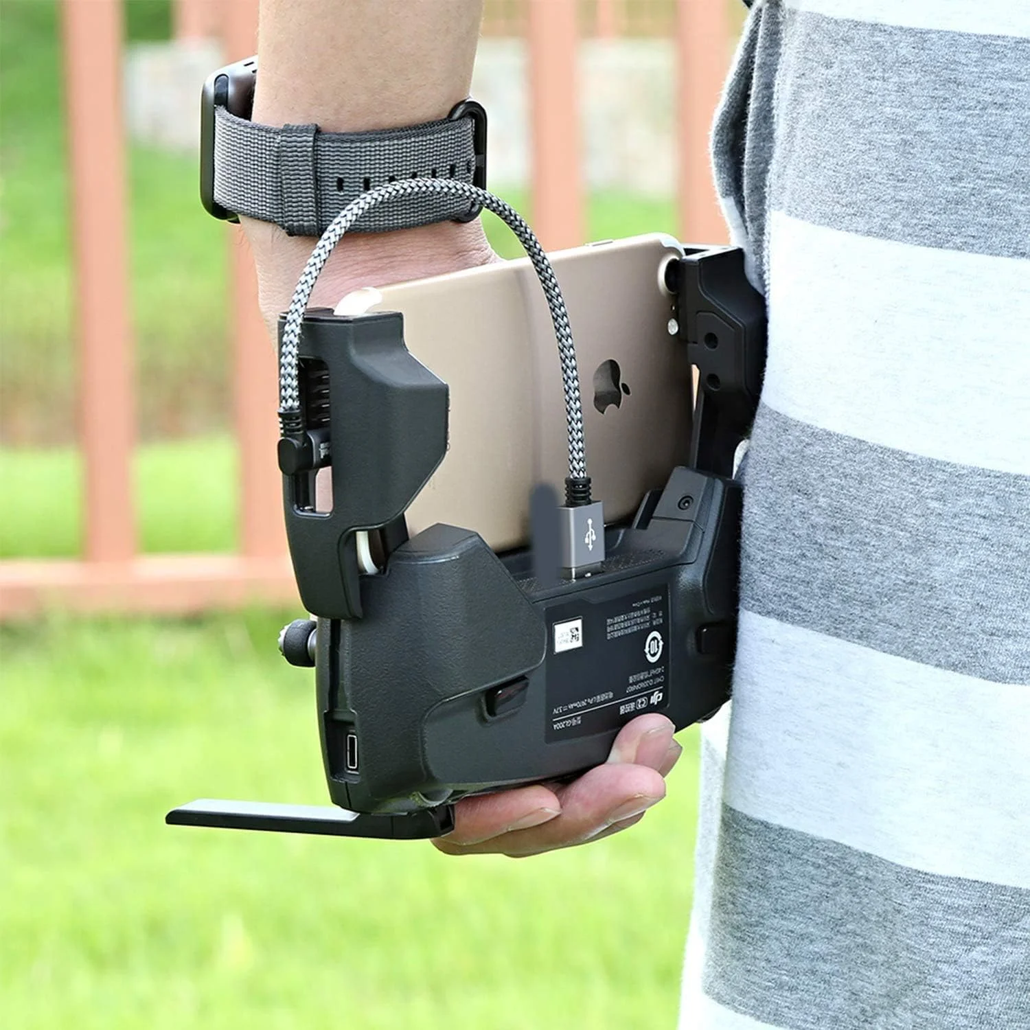 کابل شارژ کوتاه آیفون TecMad [دارای گواهی C89 Apple MFi]، کابل لایتنینگ 90 درجه، سیم همگام سازی داده بافته شده نایلونی برای آیفون 14/13/12/11 پرو مکس/XS MAX/XR/XS/X/8/7/Plus/6S/6/iPad و غیره - 0.65 فوت