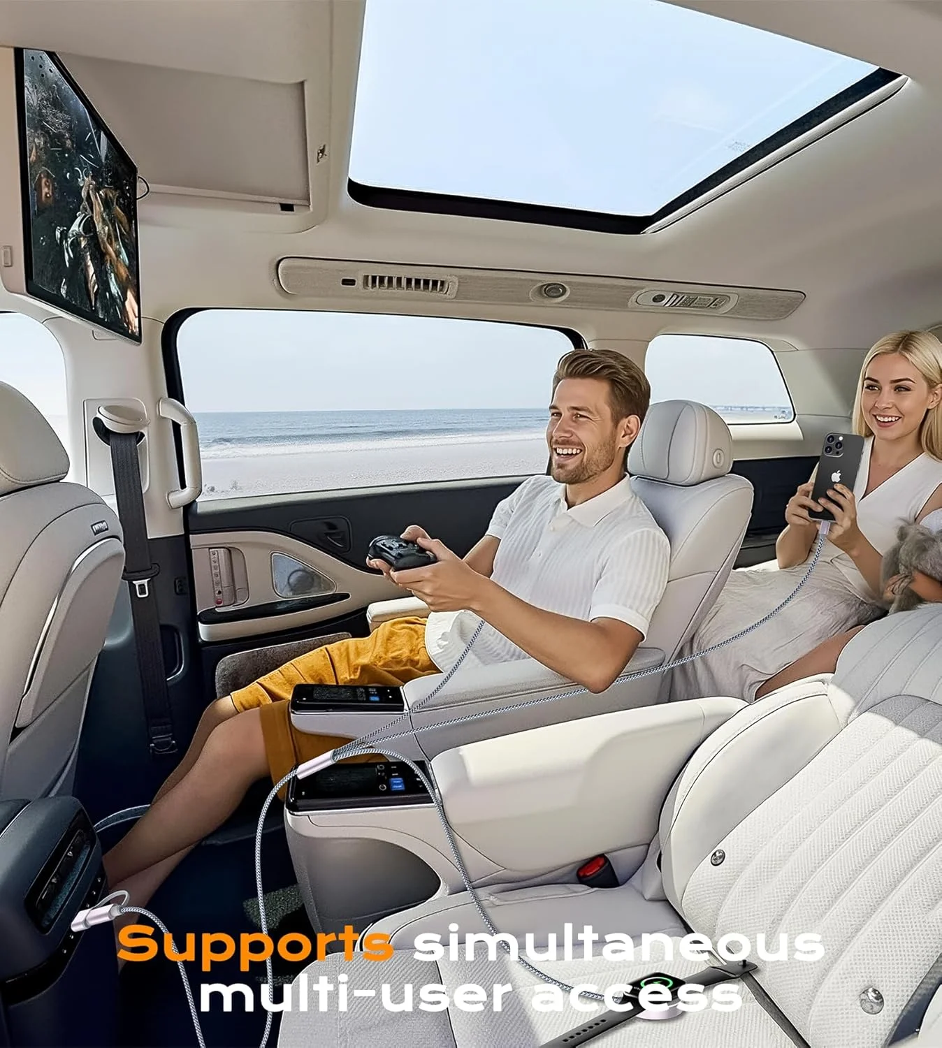 کابل شارژ 3 در 2 USB C تمدان برای لوازم ضروری سفر و تعطیلات، شارژر اپل واچ/آیفون/لایتنینگ، کابل شارژ چندگانه، لوازم ضروری کمپینگ، طراحی قابل حمل برای iWatch و آیفون - 1.8 متر کابل شارژ 3 در 2 USB C تمدان برای لوازم ضروری سفر و تعطیلات، شارژر اپل واچ/آیفون/لایتنینگ، کابل شارژ چندگانه، لوازم ضروری کمپینگ، طراحی قابل حمل برای iWatch و آیفون - 1.8 متر