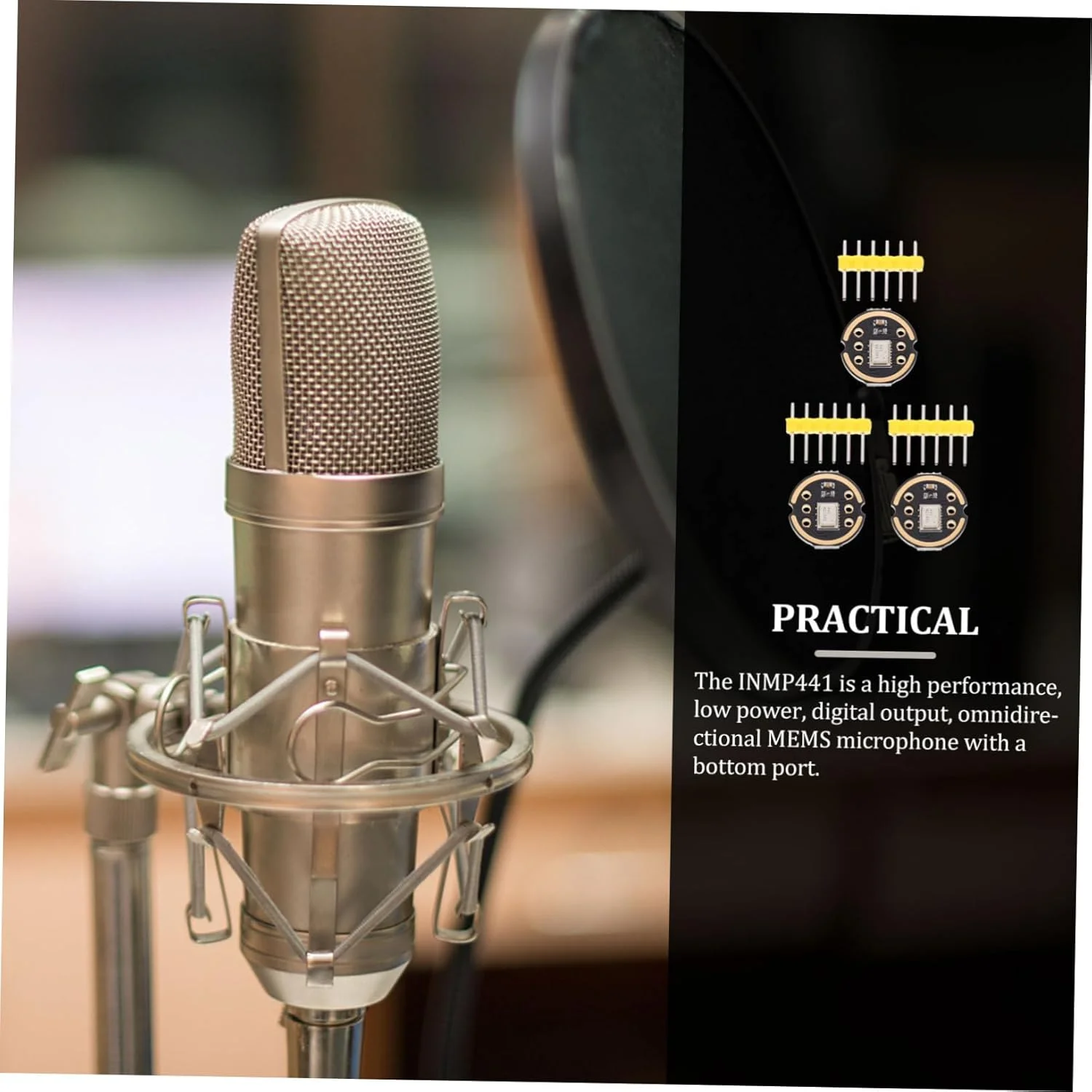 minkissy 3 مجموعه ماژول میکروفون همه جهته با فناوری میکروالکترونیک و رابط I2S، دقت بالا، مصرف انرژی کم، سازگار برای کنفرانس تلفنی موبایل minkissy 3 مجموعه ماژول میکروفون همه جهته با فناوری میکروالکترونیک و رابط I2S، دقت بالا، مصرف انرژی کم، سازگار برای کنفرانس تلفنی موبایل