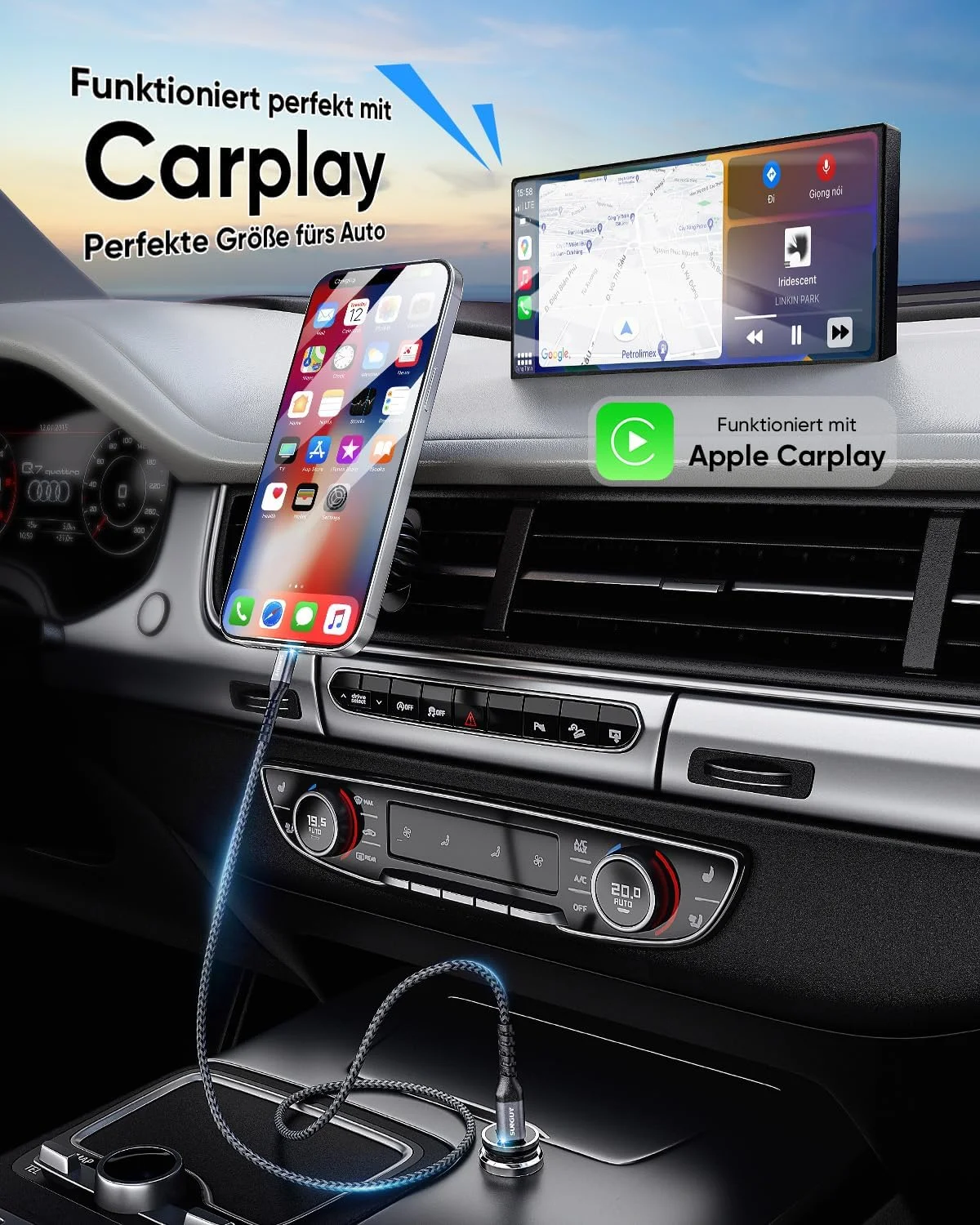 کابل USB-C به لایتنینگ سانگای، 0.5 متری، بسته 2 عددی، کابل شارژ سریع آیفون، سیم شارژر USBC آیفون، سازگار با آیفون 14، 13، 12، 11 پرو مکس، مینی، X، XS، XR، 8 پلاس، 10، SE، آیپد 8 کابل USB-C به لایتنینگ سانگای، 0.5 متری، بسته 2 عددی، کابل شارژ سریع آیفون، سیم شارژر USBC آیفون، سازگار با آیفون 14، 13، 12، 11 پرو مکس، مینی، X، XS، XR، 8 پلاس، 10، SE، آیپد 8