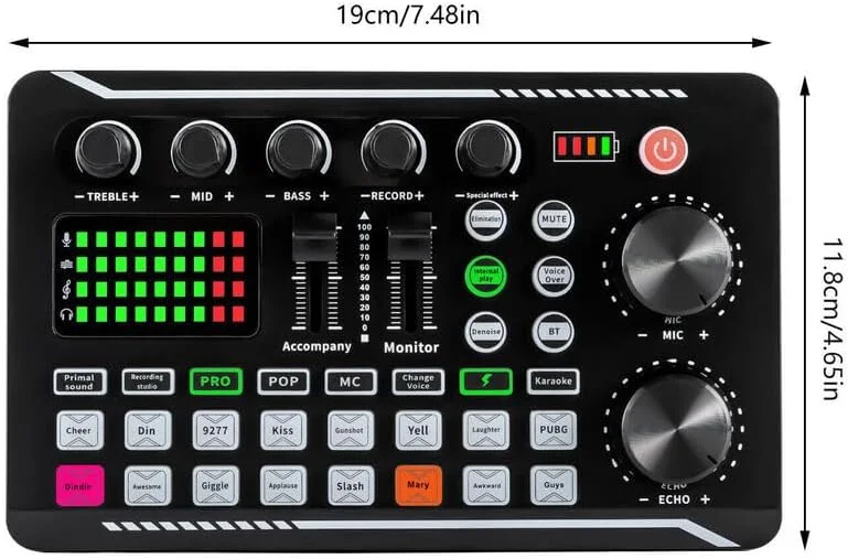 کارت صدای بلوتوثی، کنسول رابط صوتی حرفه ای، کارت صدا 4 کاناله برای ضبط و پخش زنده کارت صدای بلوتوثی، کنسول رابط صوتی حرفه ای، کارت صدا 4 کاناله برای ضبط و پخش زنده