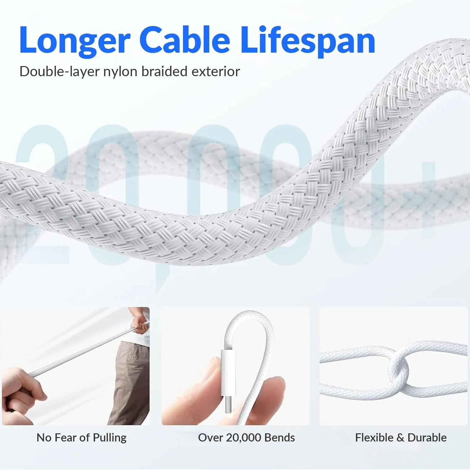 کابل USB C به USB C یک به چهار 2 متری، 60 وات بافته شده، سیم شارژ سریعتر، کابل Power Delivery PD Type C، سازگار با iPhone 15/15 Pro/15 Plus/15 Pro Max، iPad Mini/Pro، MacBook Pro/Air، سفید کابل USB C به USB C یک به چهار 2 متری، 60 وات بافته شده، سیم شارژ سریعتر، کابل Power Delivery PD Type C، سازگار با iPhone 15/15 Pro/15 Plus/15 Pro Max، iPad Mini/Pro، MacBook Pro/Air، سفید