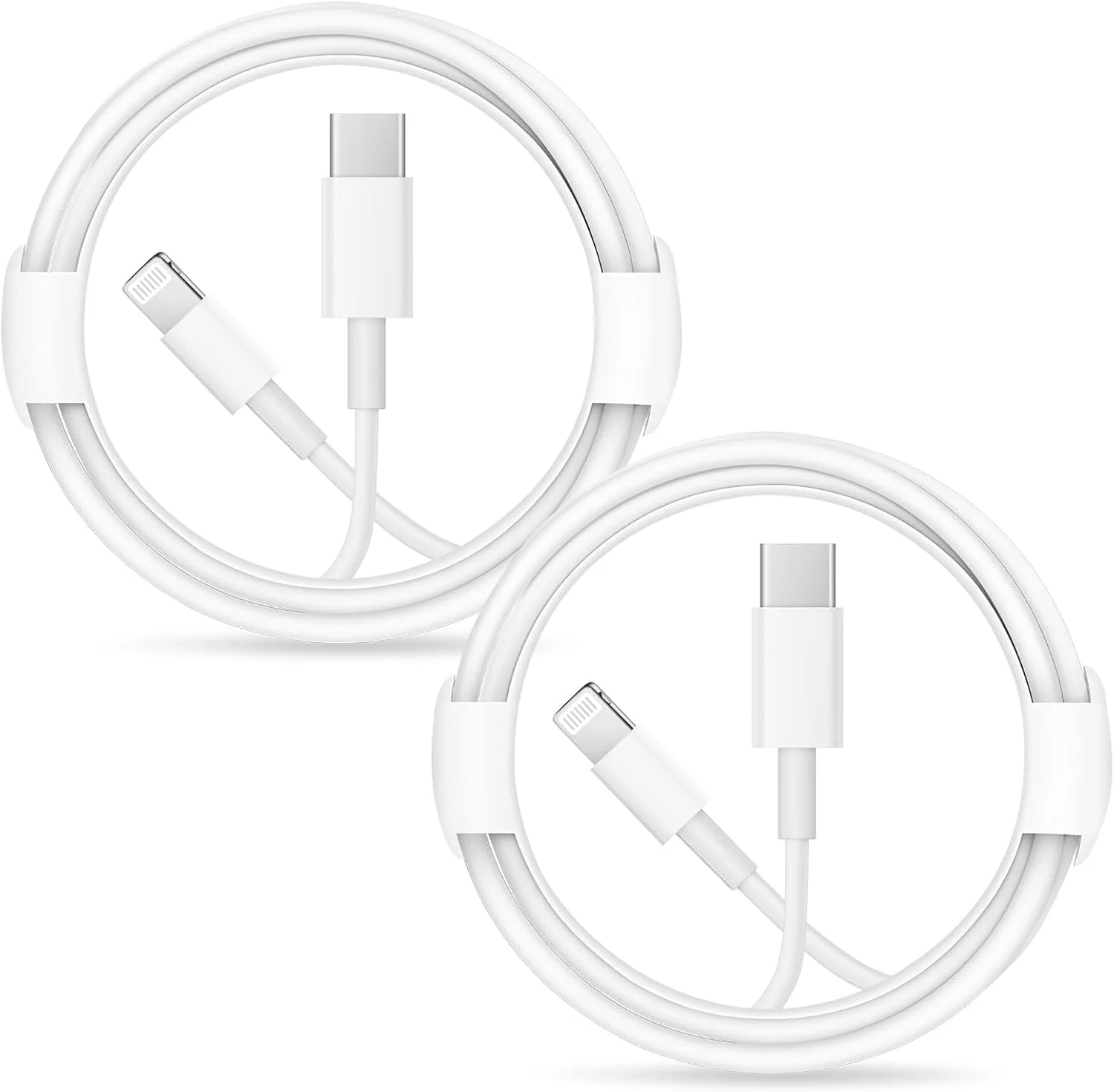 کابل USB-C به لایتنینگ، کابل شارژ سریع و انتقال داده 2 در 1، سرعت انتقال 480 مگابیت بر ثانیه، سازگار با سری آیفون و آیپد - بسته 2 عددی کابل USB-C به لایتنینگ، کابل شارژ سریع و انتقال داده 2 در 1، سرعت انتقال 480 مگابیت بر ثانیه، سازگار با سری آیفون و آیپد - بسته 2 عددی