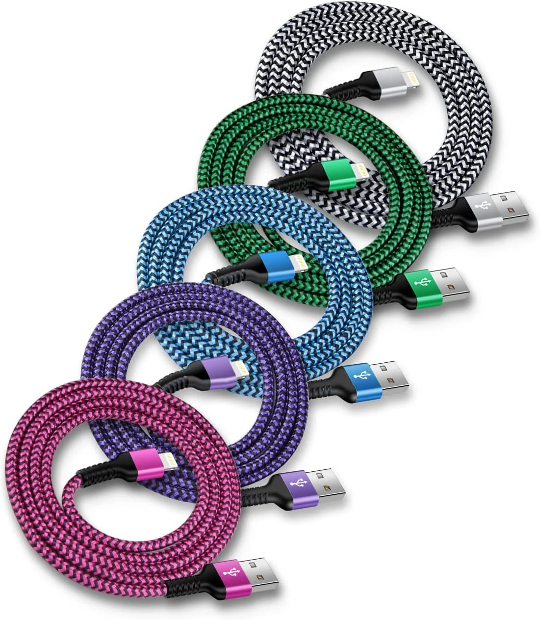 کابل شارژ لایتنینگ 90 سانتی متری، بسته 5 عددی کابل USB A به لایتنینگ برای آیفون 14 پرو مکس 14 پرو 14 13 13 پرو 12 مکس 12 پرو 11 مینی 11 پرو SE X XR XS 8 پلاس 7 6 6s، کابل شارژ تلفن دارای گواهی اپل سیم ایرپاد آیپد کابل شارژ لایتنینگ 90 سانتی متری، بسته 5 عددی کابل USB A به لایتنینگ برای آیفون 14 پرو مکس 14 پرو 14 13 13 پرو 12 مکس 12 پرو 11 مینی 11 پرو SE X XR XS 8 پلاس 7 6 6s، کابل شارژ تلفن دارای گواهی اپل سیم ایرپاد آیپد