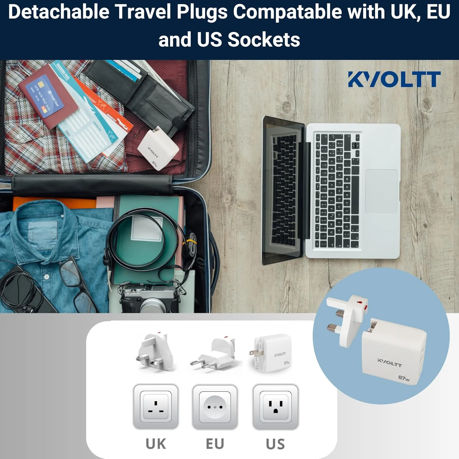 شارژر 65 واتی تایپ C - آداپتور شارژر 67 واتی GaN، شارژر مسافرتی 3 پورت USB C با دوشاخه های US/UK/EU، سازگار با i Phone 16 Pro Max/15 MacBook Pro/Air laptop iPad، Galaxy S24/S23 (سفید 2) شارژر 65 واتی تایپ C - آداپتور شارژر 67 واتی GaN، شارژر مسافرتی 3 پورت USB C با دوشاخه های US/UK/EU، سازگار با i Phone 16 Pro Max/15 MacBook Pro/Air laptop iPad، Galaxy S24/S23 (سفید 2)