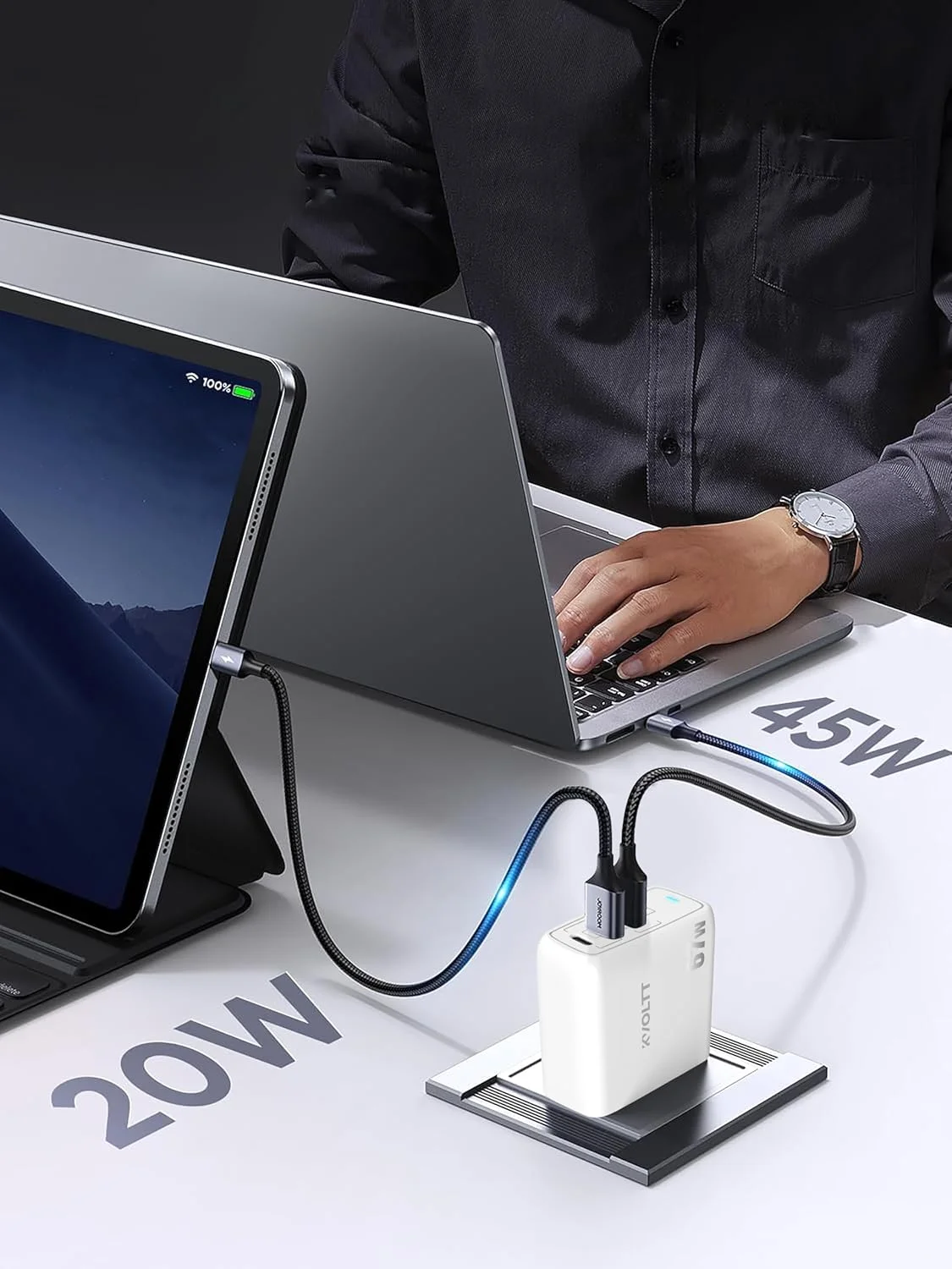 شارژر 65 واتی تایپ C - آداپتور شارژر 67 واتی GaN، شارژر مسافرتی 3 پورت USB C با دوشاخه های US/UK/EU، سازگار با i Phone 16 Pro Max/15 MacBook Pro/Air laptop iPad، Galaxy S24/S23 (سفید 2) شارژر 65 واتی تایپ C - آداپتور شارژر 67 واتی GaN، شارژر مسافرتی 3 پورت USB C با دوشاخه های US/UK/EU، سازگار با i Phone 16 Pro Max/15 MacBook Pro/Air laptop iPad، Galaxy S24/S23 (سفید 2)