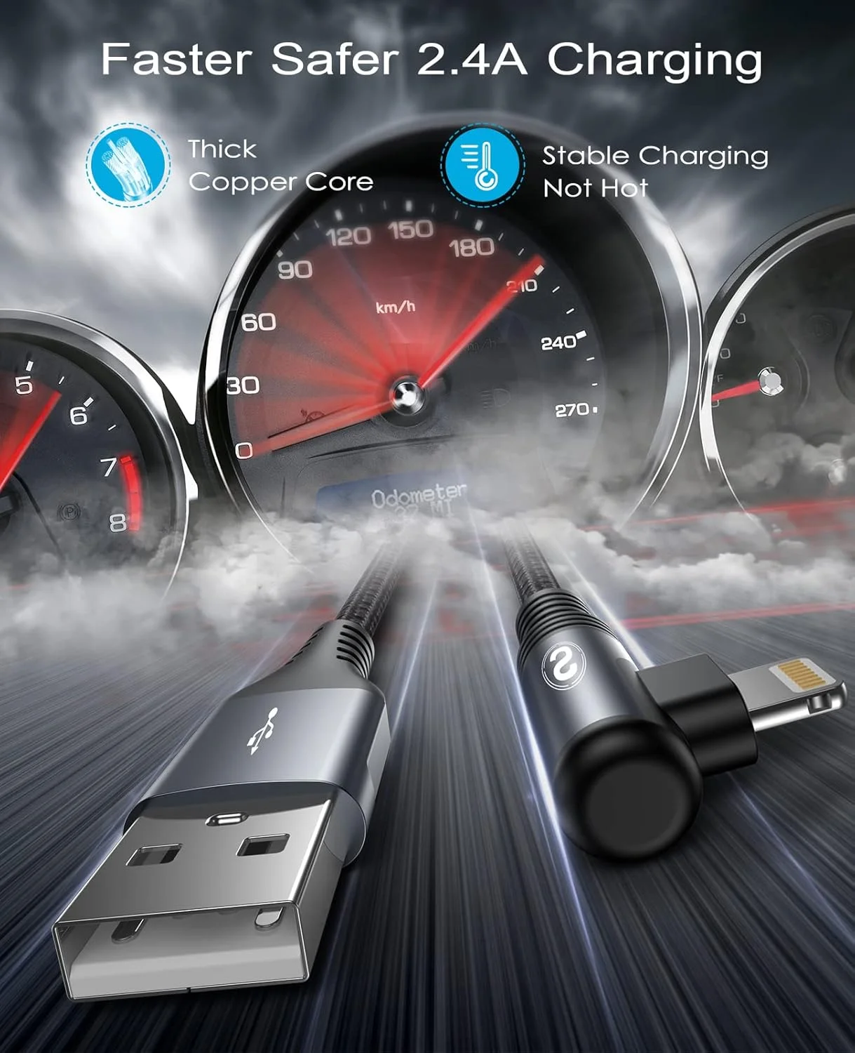 کابل لایتنینگ زاویه دار 2 متری، دارای گواهی MFi، کابل شارژ آیفون 90 درجه، سیم بافته شده شارژ سریع، شارژ 18 واتی PD سازگار با آیفون 14 پرو مکس/14/13/12/11/XR/8 پلاس/آیپد کابل لایتنینگ زاویه دار 2 متری، دارای گواهی MFi، کابل شارژ آیفون 90 درجه، سیم بافته شده شارژ سریع، شارژ 18 واتی PD سازگار با آیفون 14 پرو مکس/14/13/12/11/XR/8 پلاس/آیپد