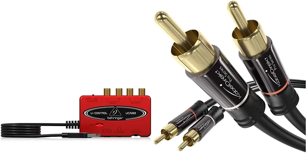 اینترفیس صوتی USB بیرینگر U-Control UCA222 با 2 ورودی/2 خروجی، تأخیر بسیار کم و خروجی دیجیتال