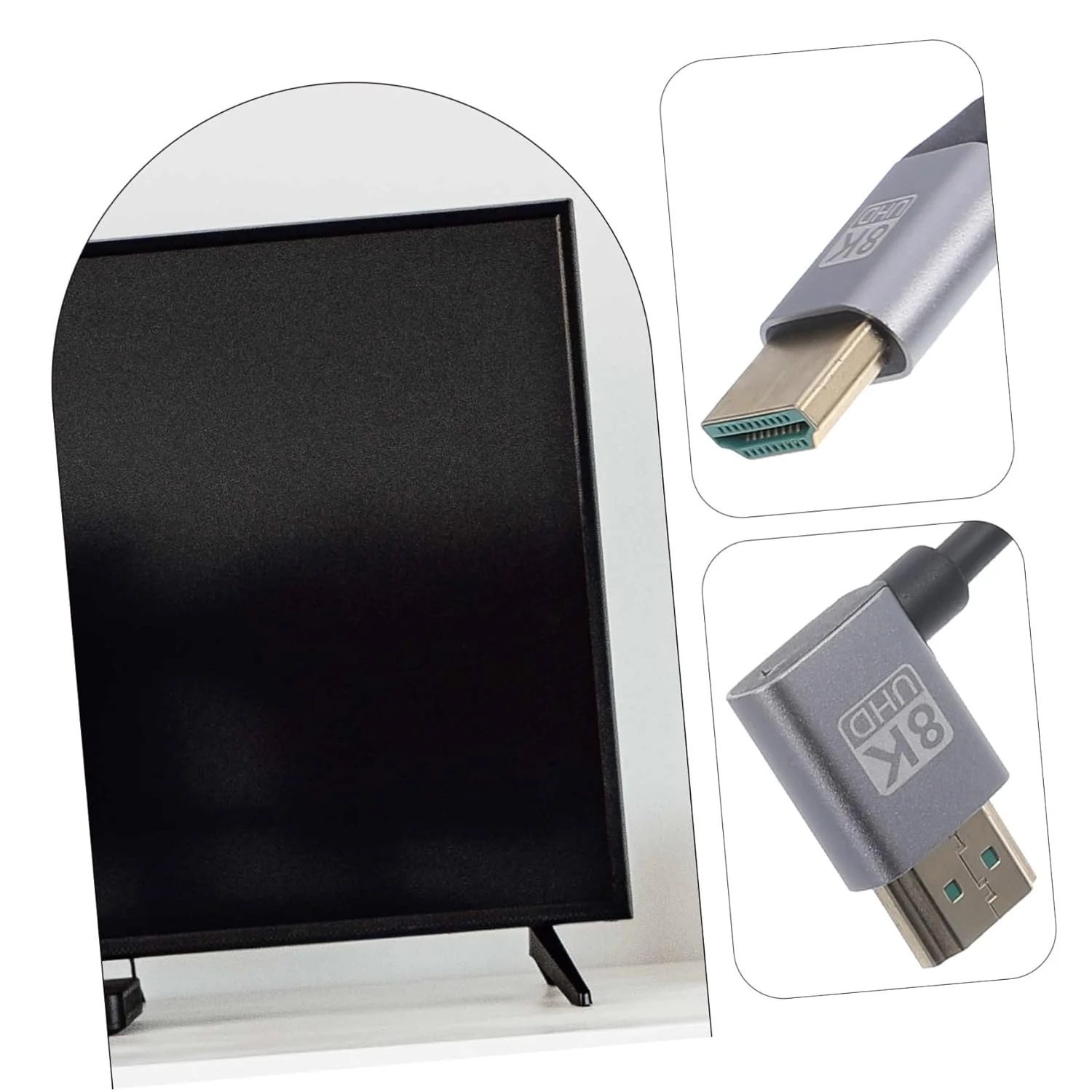 کابل تصویری زاویه دار نر به نر با کیفیت بالا، اتصالات لوازم جانبی مانیتور و کامپیوتر برای تلویزیون، رایانه شخصی، پروژکتور با کاهش تداخل و سیگنال پایدار