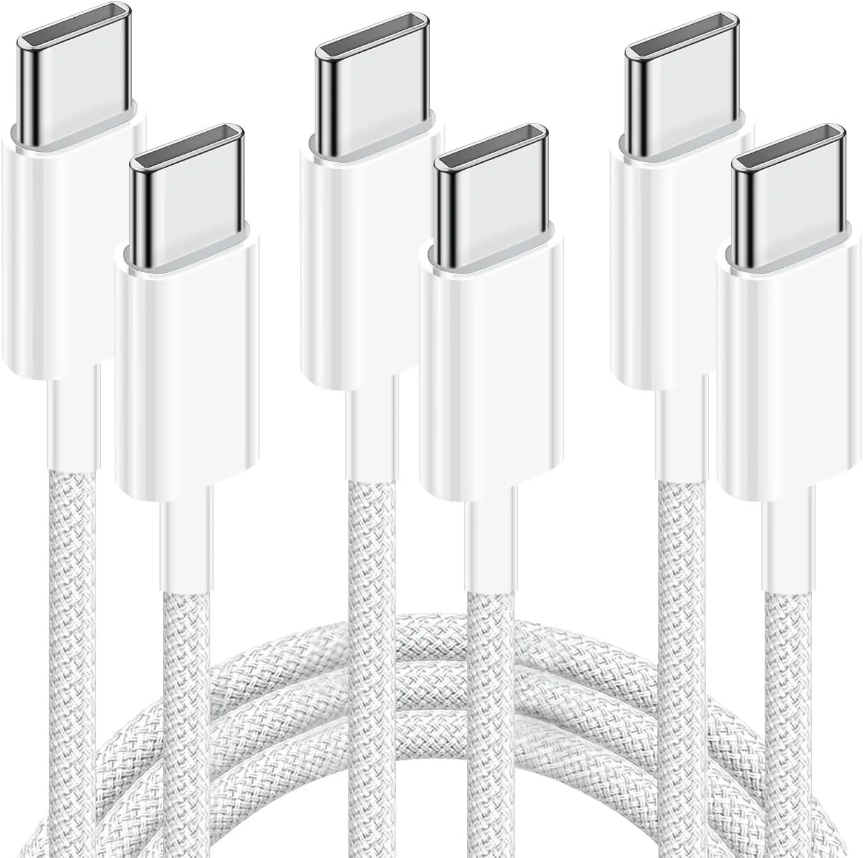 کابل USB نوع C دو متری، بسته 3 عددی، کابل شارژ سریع 100 واتی PD با روکش نایلونی USB C به USB C برای آیپد پرو، اپل مک بوک پرو، سامسونگ گلکسی S23، گوگل پیکسل 7/6 کابل USB نوع C دو متری، بسته 3 عددی، کابل شارژ سریع 100 واتی PD با روکش نایلونی USB C به USB C برای آیپد پرو، اپل مک بوک پرو، سامسونگ گلکسی S23، گوگل پیکسل 7/6