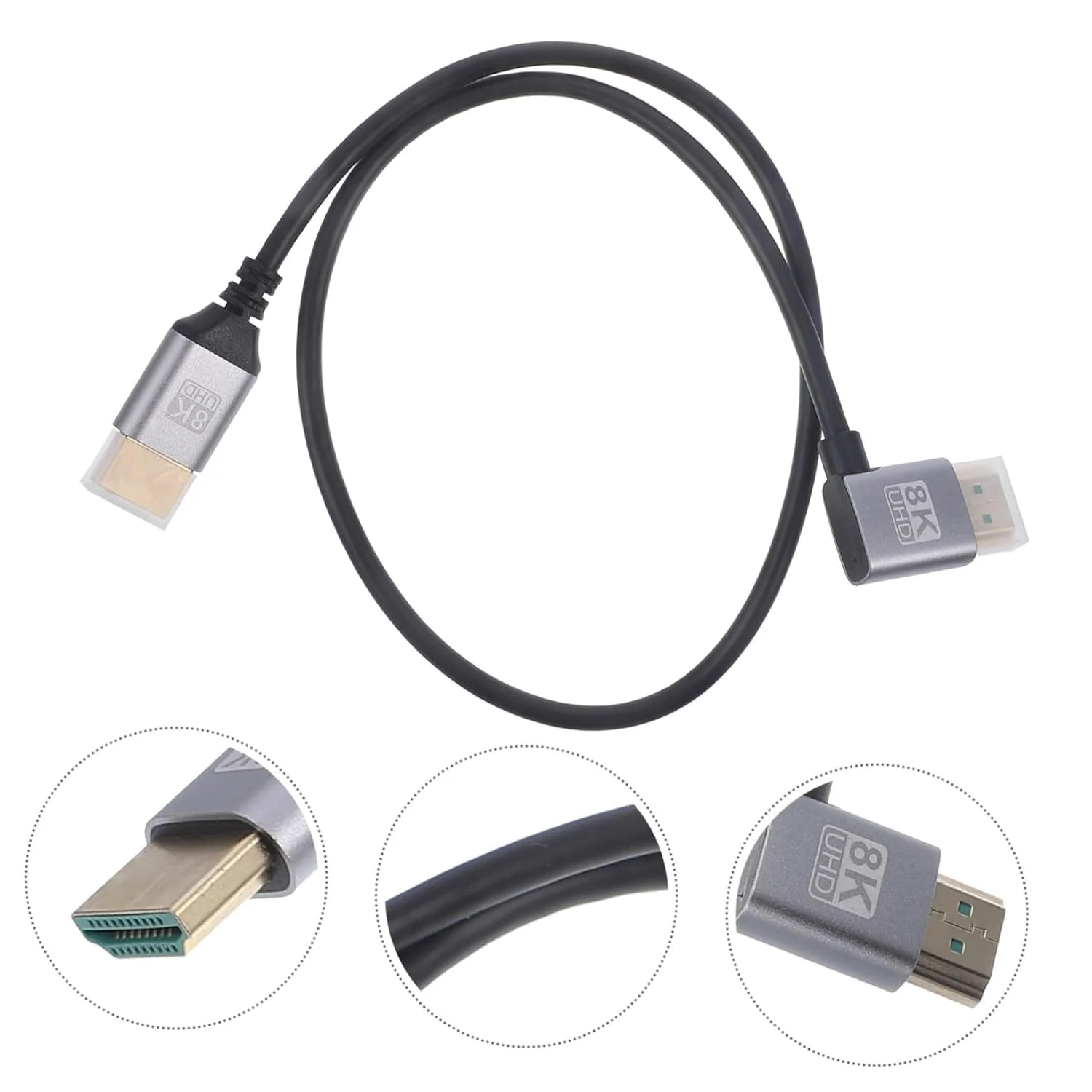 کابل اتصال مانیتور Abaodam با کانکتور زاویه دار کابل ویدیویی پرسرعت برای تلویزیون، کامپیوتر و دستگاه ها کابل اتصال مانیتور Abaodam با کانکتور زاویه دار کابل ویدیویی پرسرعت برای تلویزیون، کامپیوتر و دستگاه ها