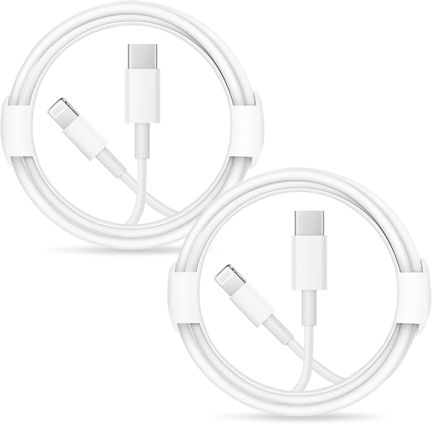 کابل لایتنینگ شارژ سریع آیفون [دارای گواهی Apple MFi] بسته 2 عددی کابل USB-C به لایتنینگ (2 متر) شارژ سریع سازگار با iPhone14/14 Plus/14 Pro/14 Pro Max/13/13pro/12/12 Pro/12 Pro Max/11/iPad