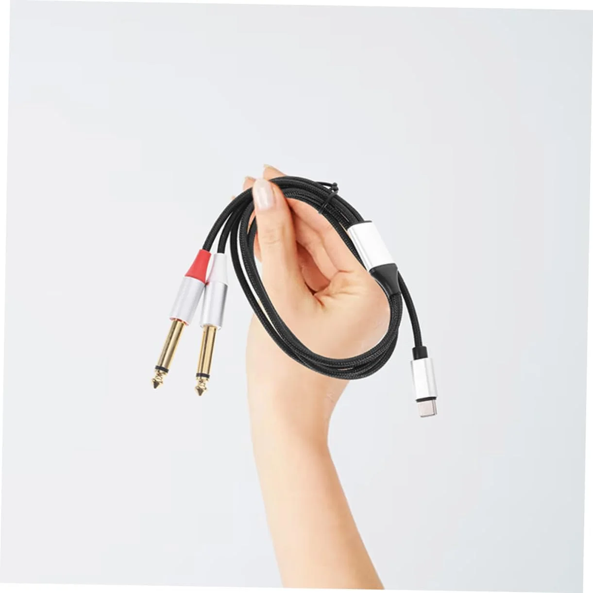 کابل تبدیل USB C به دوگانه صدا، سازگار با تلفن هوشمند، تبلت، لپ تاپ، اتصال آسان برای نوازندگان و علاقه مندان به صدا