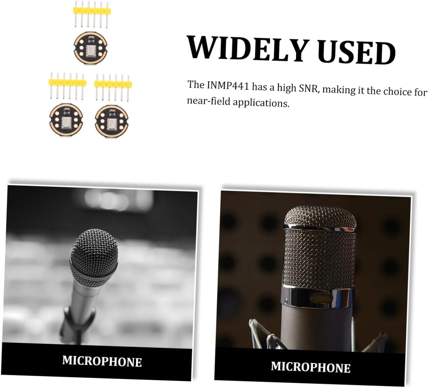 ماژول های میکروفون همه جهته Mobestech، 3 مجموعه، با خروجی دیجیتال I²S با دقت بالا، کم مصرف، سازگار با ESP32، 3 مجموعه در هر بسته ماژول های میکروفون همه جهته Mobestech، 3 مجموعه، با خروجی دیجیتال I²S با دقت بالا، کم مصرف، سازگار با ESP32، 3 مجموعه در هر بسته