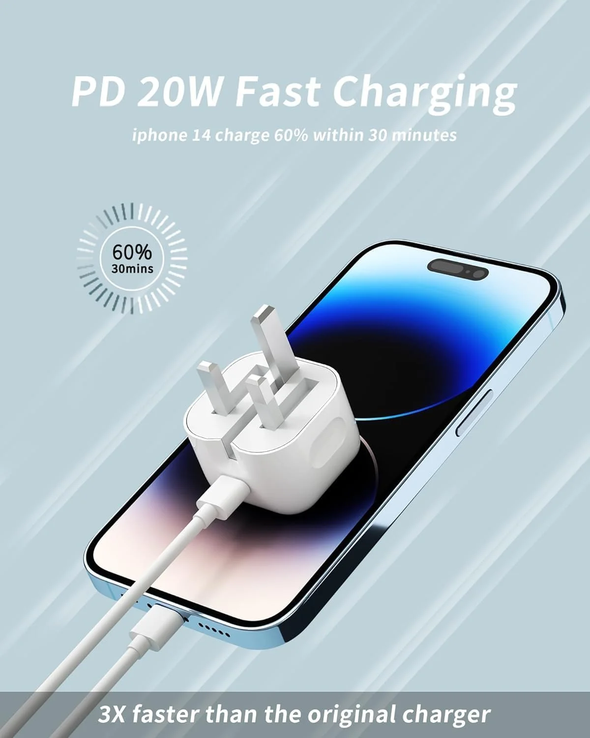 شارژر آیفون، دوشاخه شارژ 20 واتی PD USB C با کابل لایتنینگ 2 متری برای آیفون 14، 13، 12، 11 پرو مکس، XR، XS، X، آیپد شارژر آیفون، دوشاخه شارژ 20 واتی PD USB C با کابل لایتنینگ 2 متری برای آیفون 14، 13، 12، 11 پرو مکس، XR، XS، X، آیپد
