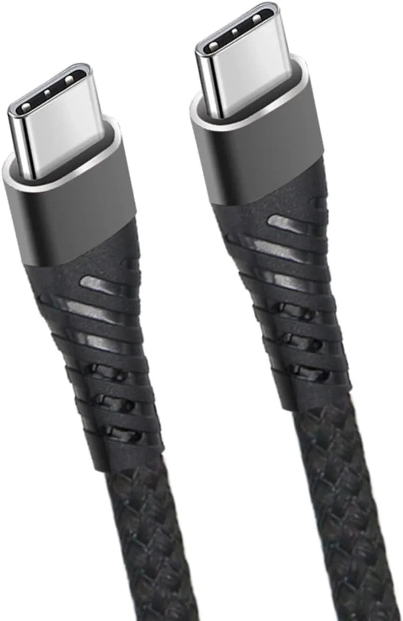 کابل USB نوع C به C گلکسی 2.0، سیم شارژ سریع 60 واتی با سرعت 480 مگابیت بر ثانیه برای تلفن های همراه، تبلت ها، آیپد ایر مینی، نوت بوک ها و مک بوک (1 عدد - طلایی) کابل USB نوع C به C گلکسی 2.0، سیم شارژ سریع 60 واتی با سرعت 480 مگابیت بر ثانیه برای تلفن های همراه، تبلت ها، آیپد ایر مینی، نوت بوک ها و مک بوک (1 عدد - طلایی)