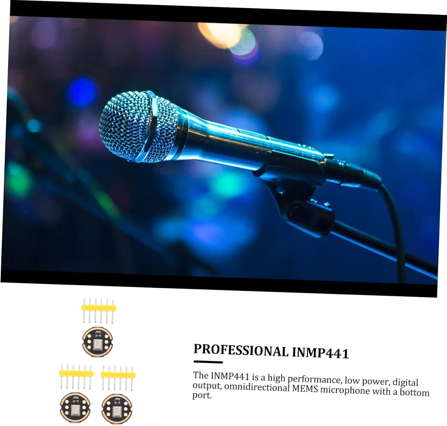 ماژول میکروفون اومنیدایرکشنال با رابط I2S، دقت بالا، مصرف انرژی پایین، سازگار با ESP32، PCB با روکش طلا، مناسب برای میدان نزدیک، 3 عدد ماژول میکروفون اومنیدایرکشنال با رابط I2S، دقت بالا، مصرف انرژی پایین، سازگار با ESP32، PCB با روکش طلا، مناسب برای میدان نزدیک، 3 عدد