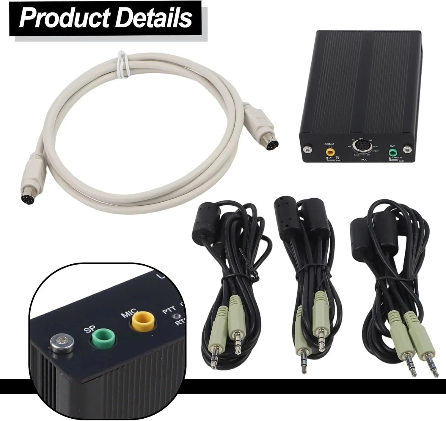 آداپتور ارتباطی آلیاژ آلومینیوم برای اتصال رادیویی U5 LINK مناسب برای Xiegu G90S FT8 HRD N1MM CW مشکی ACC 8 پین شامل کابل های صوتی و داده آداپتور ارتباطی آلیاژ آلومینیوم برای اتصال رادیویی U5 LINK مناسب برای Xiegu G90S FT8 HRD N1MM CW مشکی ACC 8 پین شامل کابل های صوتی و داده