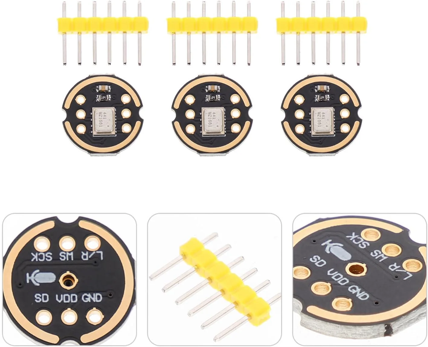 Cabilock 3 ست ماژول میکروفون همه جهته I²s با سیستم میکروالکترومکانیکی دقت بالا مصرف برق پایین سازگار برای کاربردهای میدان نزدیک