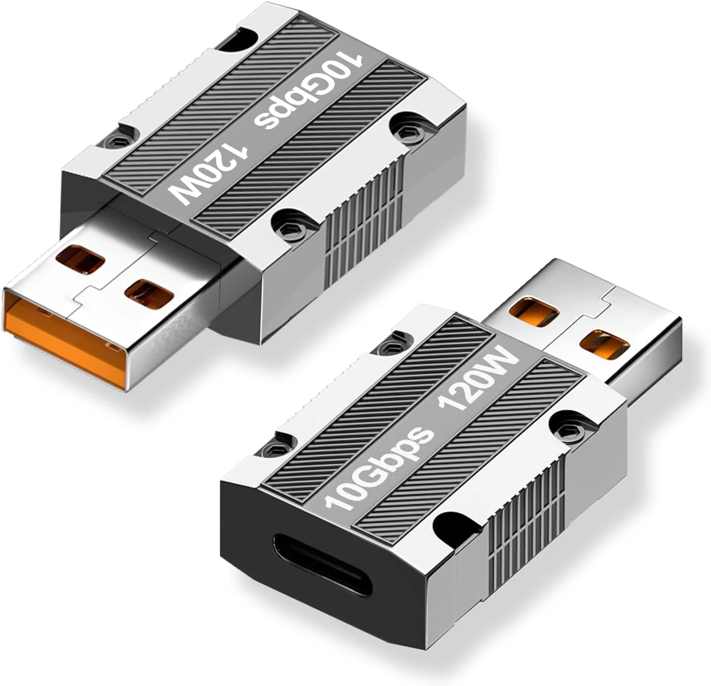 تبدیل USB به USB-C اکسفور، بسته 2 عددی، بدنه آلیاژ روی، شارژ فوق العاده سریع 120 وات، تبدیل USB 3.0 نر به USB Type-C ماده برای اپل واچ، آیپد، آیفون، ایرپادز، کامپیوتر، لپ تاپ، شارژر و غیره تبدیل USB به USB-C اکسفور، بسته 2 عددی، بدنه آلیاژ روی، شارژ فوق العاده سریع 120 وات، تبدیل USB 3.0 نر به USB Type-C ماده برای اپل واچ، آیپد، آیفون، ایرپادز، کامپیوتر، لپ تاپ، شارژر و غیره