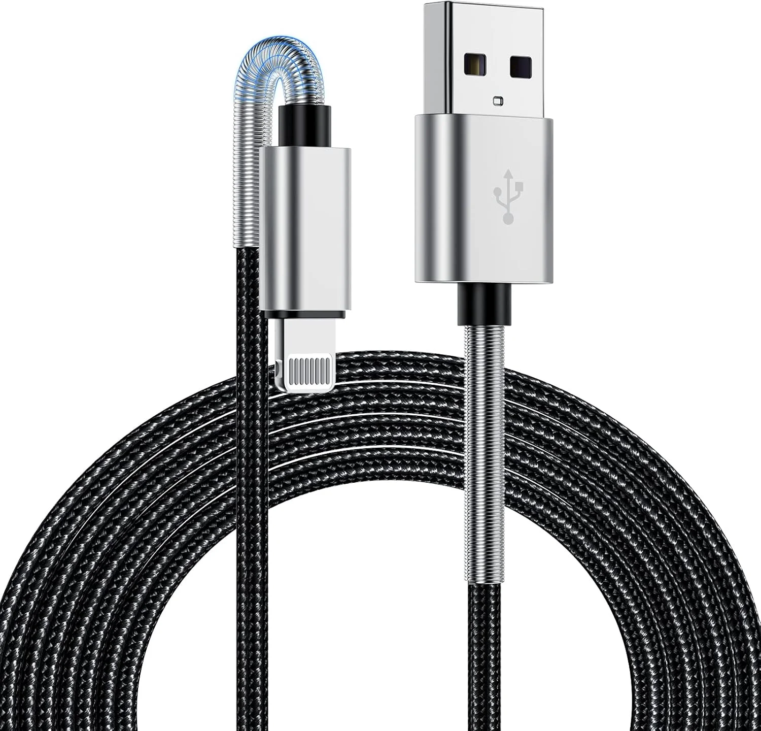 کابل شارژر آیفون فوق العاده بلند 5 متری، کابل لایتنینگ 16 فوتی [دارای گواهی MFi اپل]، کابل شارژ سریع/همگام سازی داده اپل برای آیفون 14/13/12/11/11 پرو/11 پرو مکس/XS/XR/XS Max/8/7/6/5S/SE آیپد