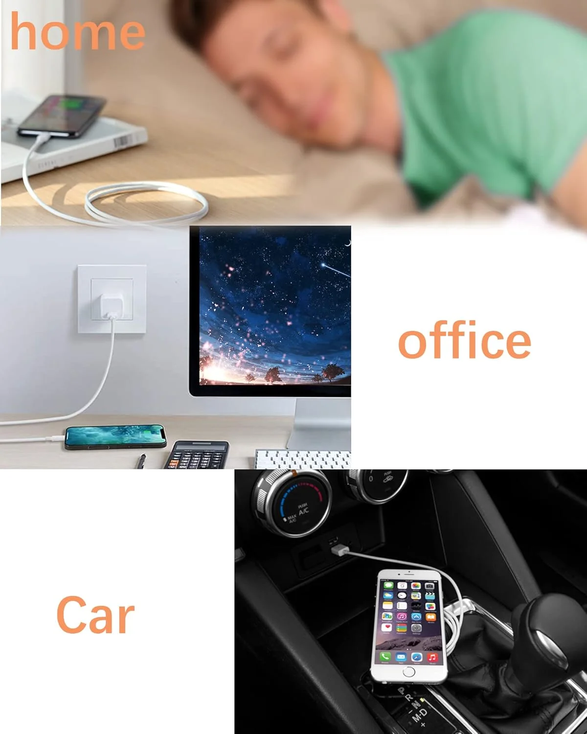 کابل شارژ آیفون Ellies دارای گواهینامه MFi اپل، بسته 2 عددی، 3 فوت، کابل USB به لایتنینگ، شارژ سریع، همگام سازی داده با سرعت بالا، سازگار با آیفون، آیپد، آیپاد، ایرپاد، 3 فوت - 2 عدد (سفید) کابل شارژ آیفون Ellies دارای گواهینامه MFi اپل، بسته 2 عددی، 3 فوت، کابل USB به لایتنینگ، شارژ سریع، همگام سازی داده با سرعت بالا، سازگار با آیفون، آیپد، آیپاد، ایرپاد، 3 فوت - 2 عدد (سفید)