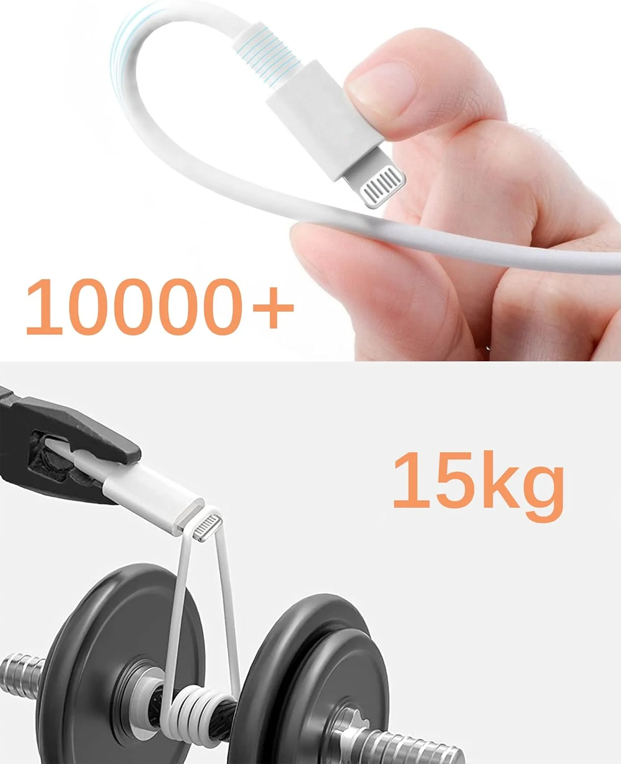 کابل شارژ آیفون Ellies دارای گواهینامه MFi اپل، بسته 2 عددی، 3 فوت، کابل USB به لایتنینگ، شارژ سریع، همگام سازی داده با سرعت بالا، سازگار با آیفون، آیپد، آیپاد، ایرپاد، 3 فوت - 2 عدد (سفید) کابل شارژ آیفون Ellies دارای گواهینامه MFi اپل، بسته 2 عددی، 3 فوت، کابل USB به لایتنینگ، شارژ سریع، همگام سازی داده با سرعت بالا، سازگار با آیفون، آیپد، آیپاد، ایرپاد، 3 فوت - 2 عدد (سفید)