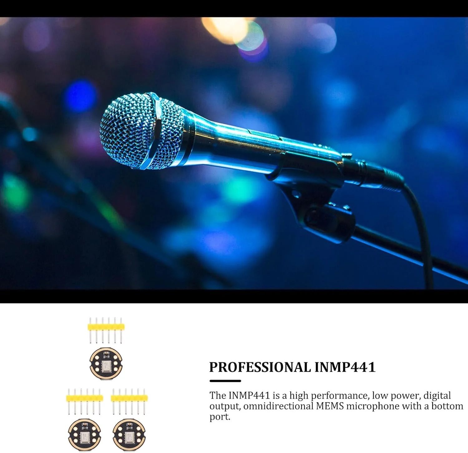 ماژول میکروفون همه جهته INMP با رابط I²S، خروجی دیجیتال دقیق و کم مصرف، سازگار با فرکانس پاسخ پایدار کیلوهرتز (3 عدد) ماژول میکروفون همه جهته INMP با رابط I²S، خروجی دیجیتال دقیق و کم مصرف، سازگار با فرکانس پاسخ پایدار کیلوهرتز (3 عدد)