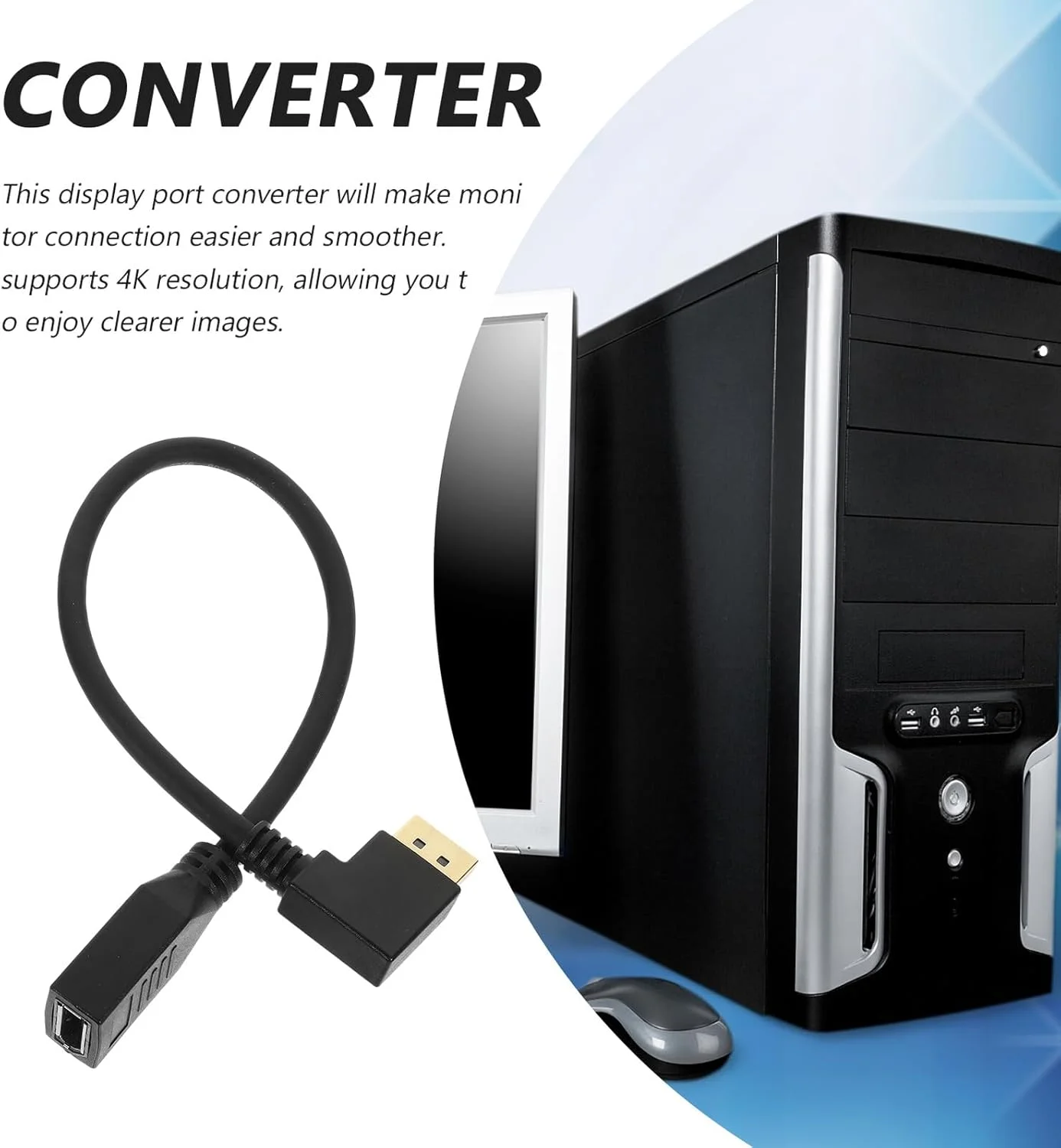 کابل افزایش طول DisplayPort نر به ماده Mobestech، کابل افزایش طول PC با زاویه چپ، انتقال سیگنال HD پایدار برای اتصال مانیتور کامپیوتر کابل افزایش طول DisplayPort نر به ماده Mobestech، کابل افزایش طول PC با زاویه چپ، انتقال سیگنال HD پایدار برای اتصال مانیتور کامپیوتر