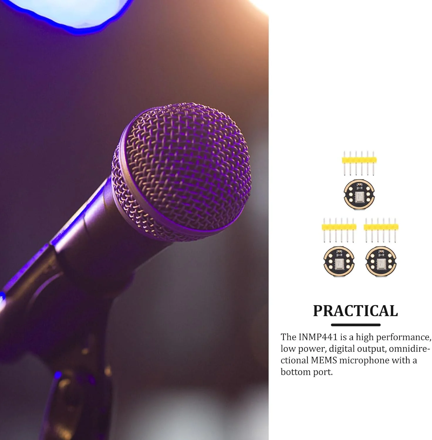 SOLUSTRE 3 عدد ماژول میکروفون همه جهته با تراشه میکروفون با دقت بالا با رابط I2S سازگار با Esp32 مصرف انرژی پایین برای کنفرانس های ویدئویی و دستگاه های تلفن همراه SOLUSTRE 3 عدد ماژول میکروفون همه جهته با تراشه میکروفون با دقت بالا با رابط I2S سازگار با Esp32 مصرف انرژی پایین برای کنفرانس های ویدئویی و دستگاه های تلفن همراه