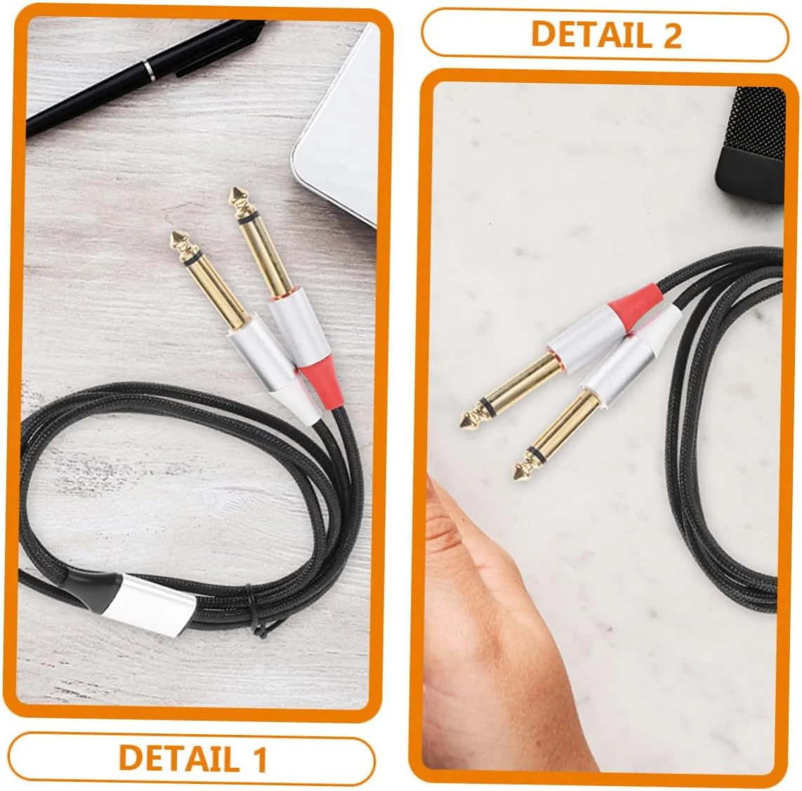 دو عدد کابل USB-C به صدا، کابل دوگانه Type-C TRS برای تلفن های هوشمند، تبلت ها، لپ تاپ، تقویت کننده، بلندگو، میکسر، مبدل صدا دو عدد کابل USB-C به صدا، کابل دوگانه Type-C TRS برای تلفن های هوشمند، تبلت ها، لپ تاپ، تقویت کننده، بلندگو، میکسر، مبدل صدا