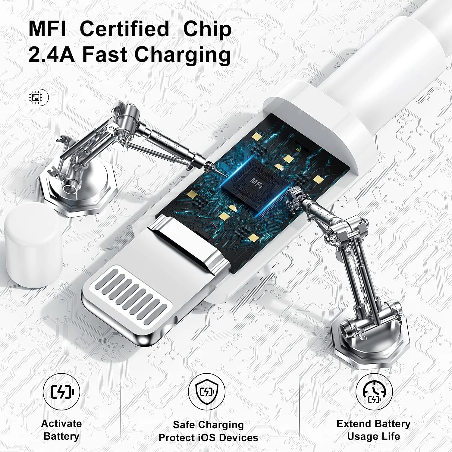 کابل شارژ آیفون Uzeuza، بسته 3 عددی، 90 سانتی متری، دارای تاییدیه MFi اپل، کابل لایتنینگ اصلی به USB، کابل شارژ 90 سانتی متری آیفون مناسب برای آیفون 13/12/11/Pro/11/XS/MAX/XR/8/7/6/5/SE آیپد کابل شارژ آیفون Uzeuza، بسته 3 عددی، 90 سانتی متری، دارای تاییدیه MFi اپل، کابل لایتنینگ اصلی به USB، کابل شارژ 90 سانتی متری آیفون مناسب برای آیفون 13/12/11/Pro/11/XS/MAX/XR/8/7/6/5/SE آیپد