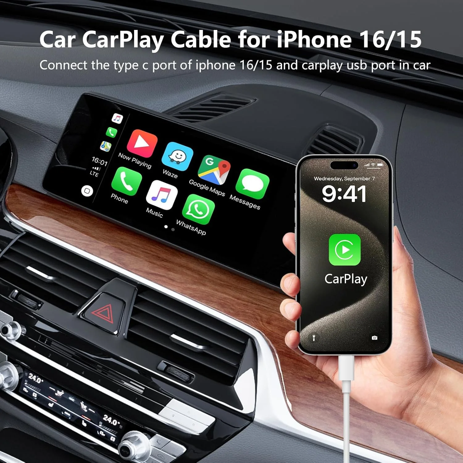 کابل USB A به USB C برای AirPods Pro نسل دوم، هدفون AirPods Max 2 (سال 2024)، کابل CarPlay خودرو برای Apple iPhone 16 15 Pro Max، طول 3 فوت کابل USB A به USB C برای AirPods Pro نسل دوم، هدفون AirPods Max 2 (سال 2024)، کابل CarPlay خودرو برای Apple iPhone 16 15 Pro Max، طول 3 فوت