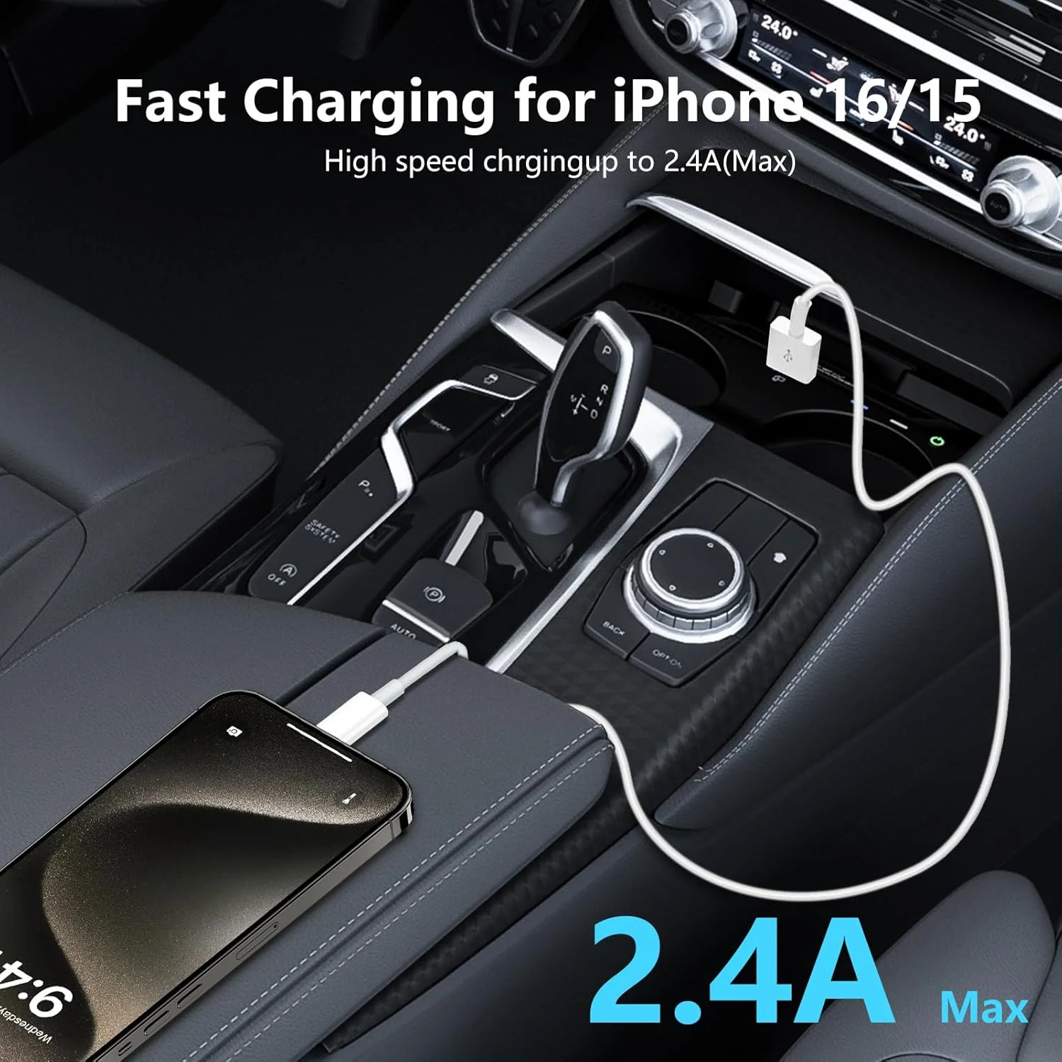 کابل USB A به USB C برای AirPods Pro نسل دوم، هدفون AirPods Max 2 (سال 2024)، کابل CarPlay خودرو برای Apple iPhone 16 15 Pro Max، طول 3 فوت کابل USB A به USB C برای AirPods Pro نسل دوم، هدفون AirPods Max 2 (سال 2024)، کابل CarPlay خودرو برای Apple iPhone 16 15 Pro Max، طول 3 فوت