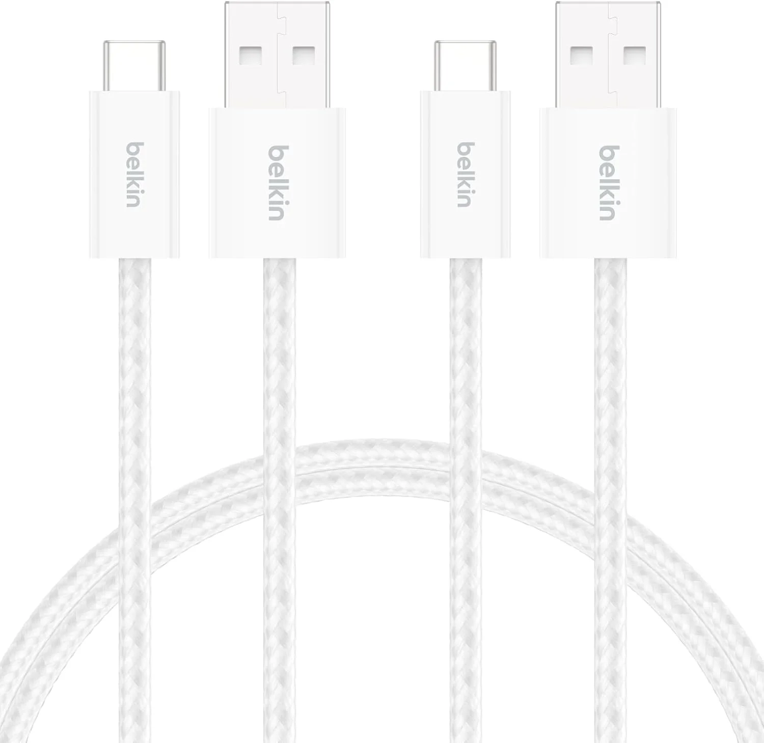 کابل USB-A به USB-C بافته شده بلکین، طول 1.5 متر، 15 وات - کابل شارژ سریع نرم و انعطاف پذیر، سیم شارژر Type C برای سری آیفون 17 و 16، گلکسی S25، پیکسل 10، آیپد پرو و غیره - سفید (2 عدد) کابل USB-A به USB-C بافته شده بلکین، طول 1.5 متر، 15 وات - کابل شارژ سریع نرم و انعطاف پذیر، سیم شارژر Type C برای سری آیفون 17 و 16، گلکسی S25، پیکسل 10، آیپد پرو و غیره - سفید (2 عدد)