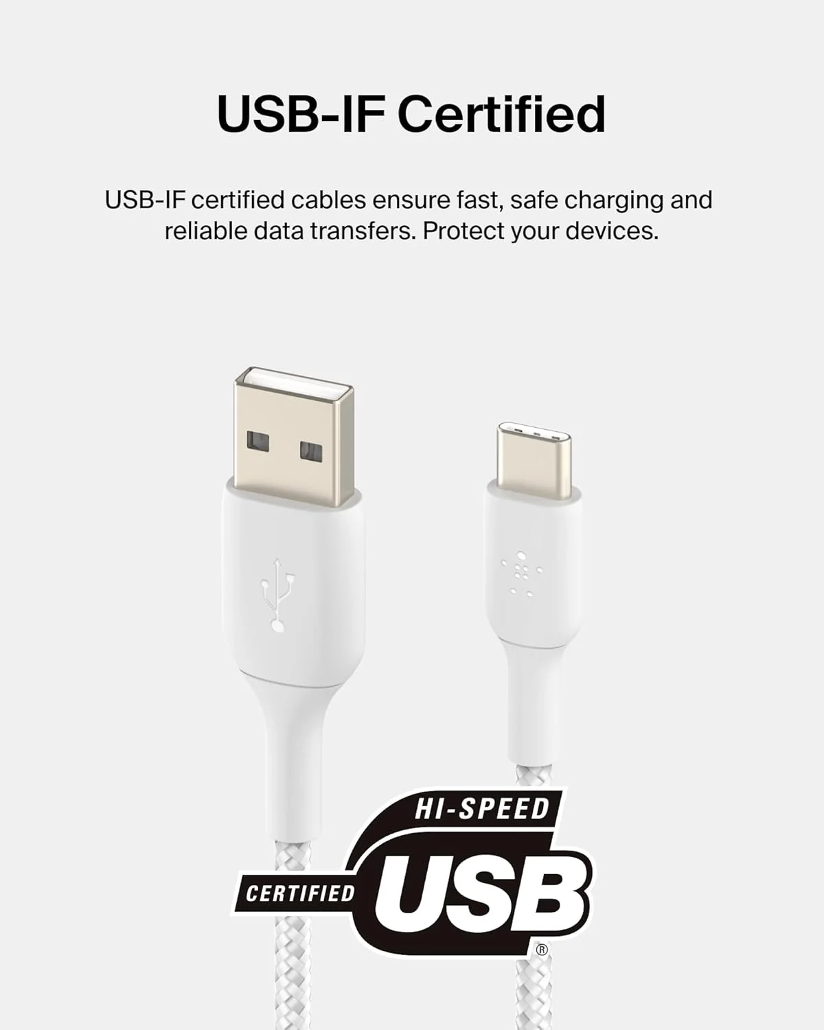 کابل شارژ USB C بافته شده Belkin BoostCharge، کابل USB-C به USB-A، کابل شارژ USB نوع C برای آیفون 16، 15، سامسونگ گلکسی S24، S23، پیکسل، آیپد، مک بوک، نینتندو سوییچ و غیره - 2 متر، سفید کابل شارژ USB C بافته شده Belkin BoostCharge، کابل USB-C به USB-A، کابل شارژ USB نوع C برای آیفون 16، 15، سامسونگ گلکسی S24، S23، پیکسل، آیپد، مک بوک، نینتندو سوییچ و غیره - 2 متر، سفید