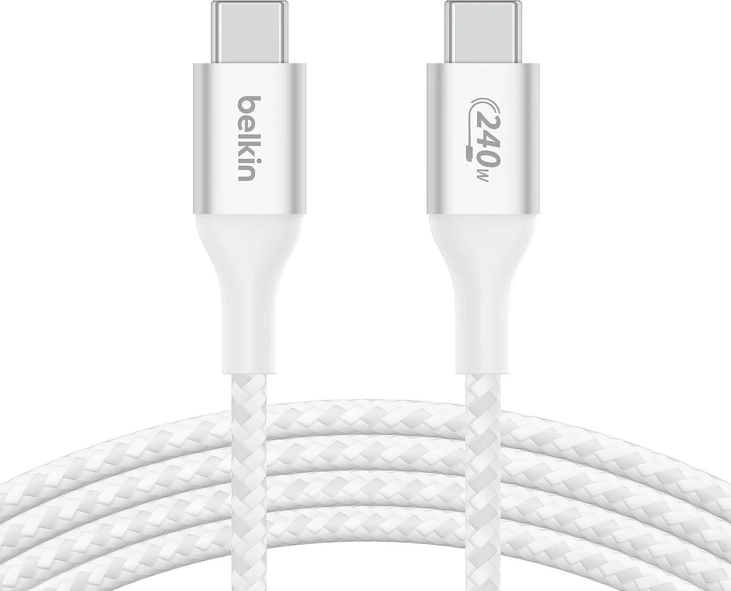 کابل شارژر USB-C به USB-C بلکین BoostCharge، کابل شارژ سریع دارای گواهی USB-IF با توان تحویل 240 وات برای آیفون، مک بوک، کروم بوک، گلکسی، آیپد، پیکسل و موارد دیگر - 1 متر، سفید کابل شارژر USB-C به USB-C بلکین BoostCharge، کابل شارژ سریع دارای گواهی USB-IF با توان تحویل 240 وات برای آیفون، مک بوک، کروم بوک، گلکسی، آیپد، پیکسل و موارد دیگر - 1 متر، سفید