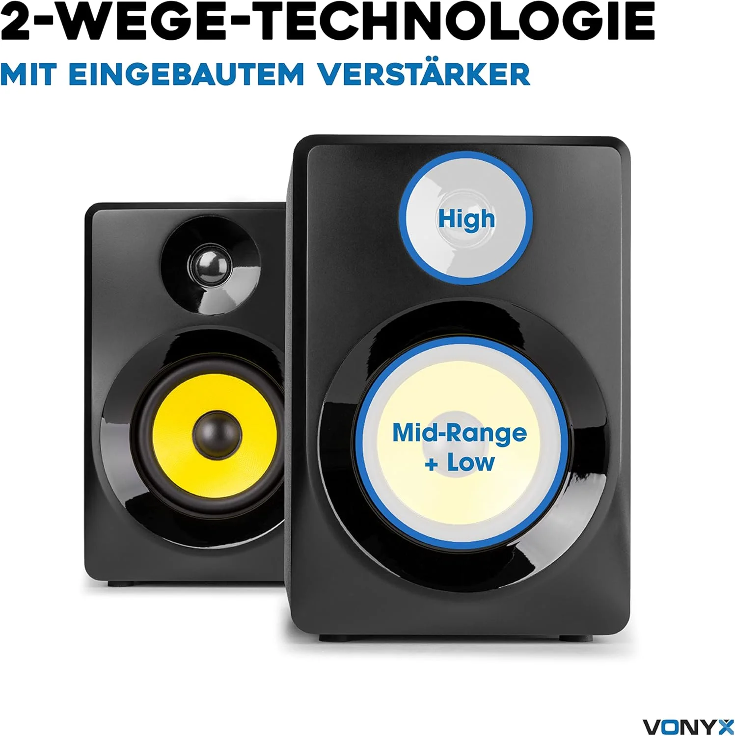 باند مانیتور استودیویی 100 واتی Vonyx SMN40B اکتیو، ست بلندگو مانیتور 2 طرفه اکتیو، اسپیکر کامپیوتر، AUX، RCA، USB، پخش کننده MP3، مشکی باند مانیتور استودیویی 100 واتی Vonyx SMN40B اکتیو، ست بلندگو مانیتور 2 طرفه اکتیو، اسپیکر کامپیوتر، AUX، RCA، USB، پخش کننده MP3، مشکی