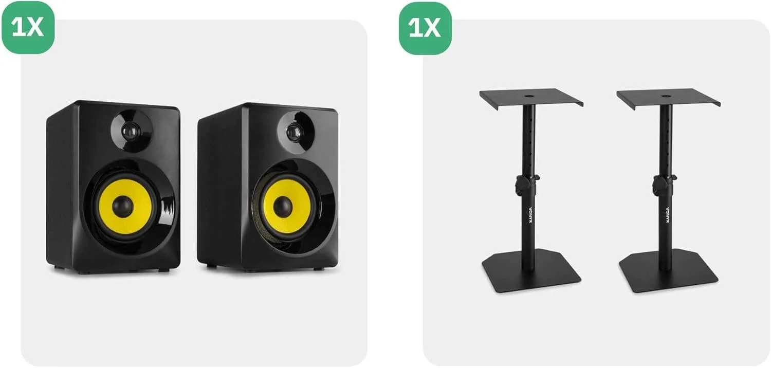 ست مانیتور استودیویی Vonyx SMN40B با پایه رومیزی ست مانیتور استودیویی Vonyx SMN40B با پایه رومیزی