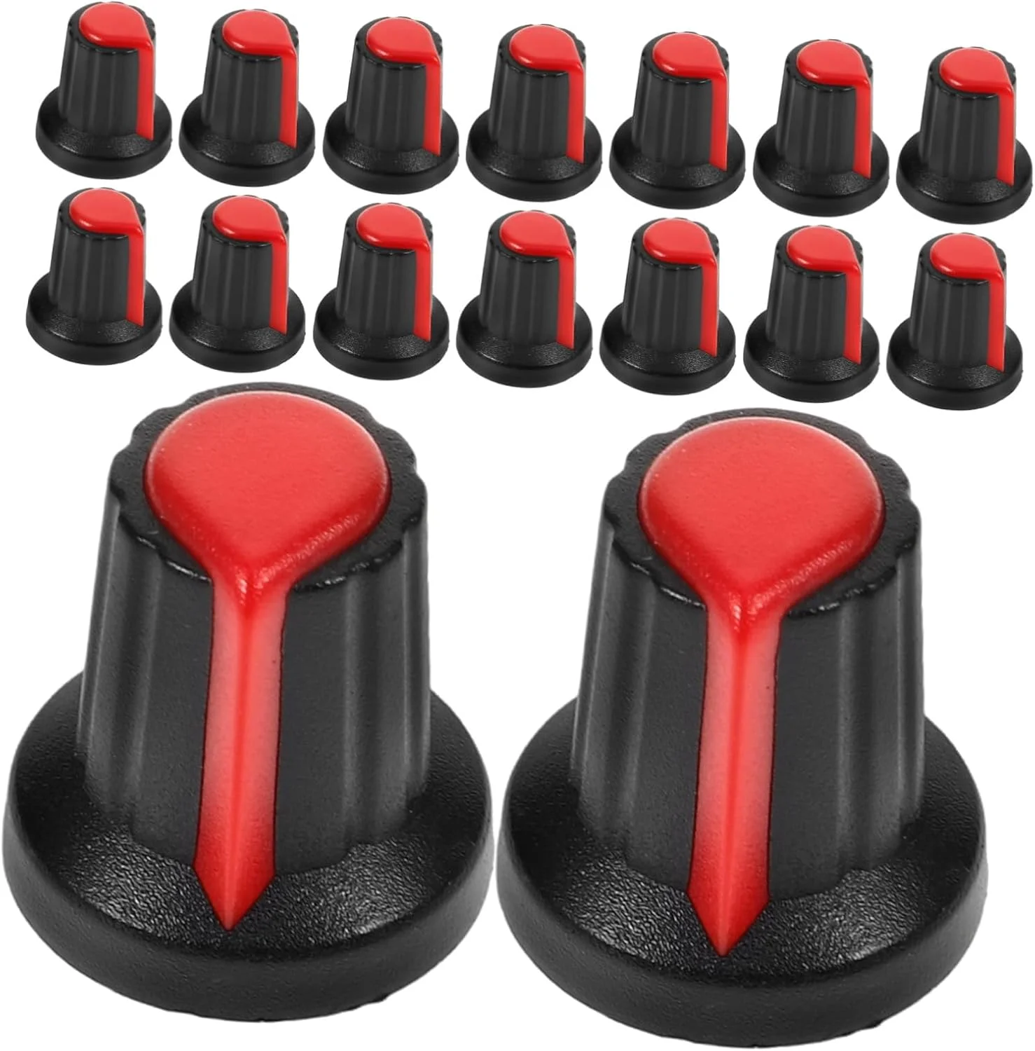 100 عدد دکمه چرخشی پتانسیومتر کنترلر DJ یونیورسال تنظیم صدا برای میکسر DJ، مناسب برای شفت، دکمه های پلاستیکی با کیفیت بالا برای نوازندگان و 100 عدد دکمه چرخشی پتانسیومتر کنترلر DJ یونیورسال تنظیم صدا برای میکسر DJ، مناسب برای شفت، دکمه های پلاستیکی با کیفیت بالا برای نوازندگان و