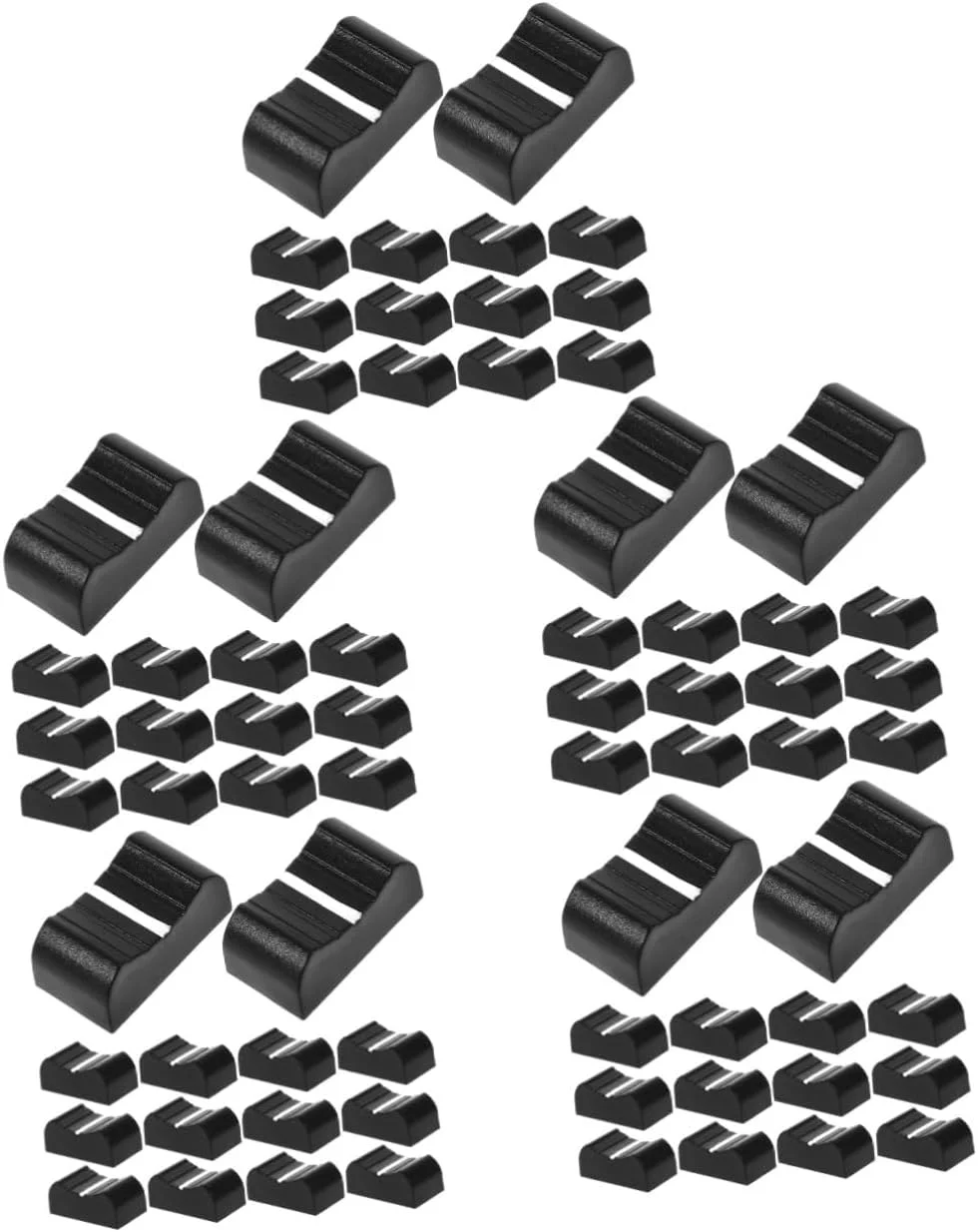 Toyvian 100 عدد درپوش فشاری برای پتانسیومتر، درپوش های لغزنده میکسر مشکی برای میکسر صدا و کنسول ها، مناسب برای کنترل دقیق صدا و کاربری آسان Toyvian 100 عدد درپوش فشاری برای پتانسیومتر، درپوش های لغزنده میکسر مشکی برای میکسر صدا و کنسول ها، مناسب برای کنترل دقیق صدا و کاربری آسان