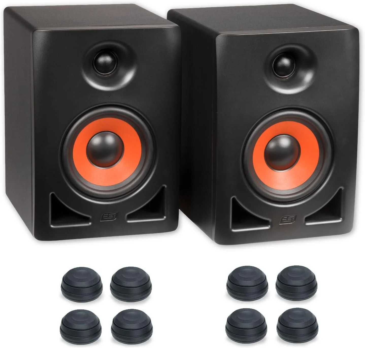 مانیتورهای استودیویی ESI Near i5 - بلندگوهای اکتیو یک جفت + پایه های بلندگو کیپ درام قرمز مانیتورهای استودیویی ESI Near i5 - بلندگوهای اکتیو یک جفت + پایه های بلندگو کیپ درام قرمز