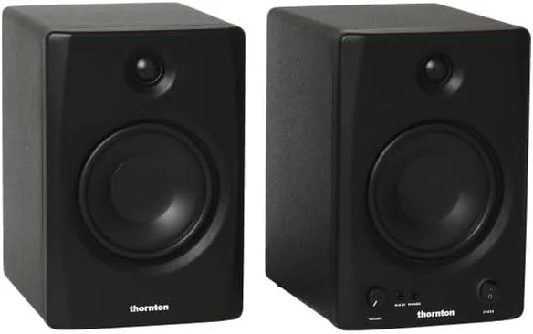 مانیتورهای استودیویی فعال Thornton Pure 50 (جفت) – 60 وات کلاس D، ورودی های متقارن/نامتقارن، خروجی هدفون، تنظیم آکوستیک و BT مانیتورهای استودیویی فعال Thornton Pure 50 (جفت) – 60 وات کلاس D، ورودی های متقارن/نامتقارن، خروجی هدفون، تنظیم آکوستیک و BT