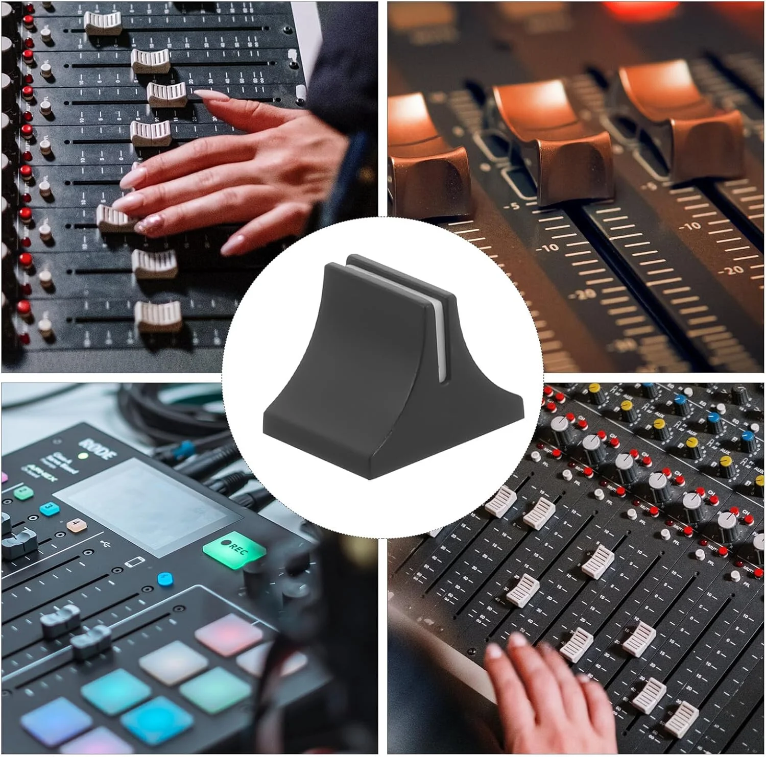 20 عدد کلاهک فیدر مستقیم پلاستیکی جایگزین دکمه های پتانسیومتر برای میکسر و کارت صدا، کلاهک های لغزنده جمع و جور برای تنظیم آسان صدا 20 عدد کلاهک فیدر مستقیم پلاستیکی جایگزین دکمه های پتانسیومتر برای میکسر و کارت صدا، کلاهک های لغزنده جمع و جور برای تنظیم آسان صدا