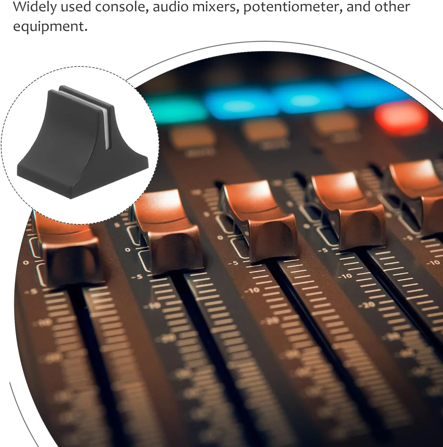 20 عدد کلاهک فیدر مستقیم پلاستیکی جایگزین دکمه های پتانسیومتر برای میکسر و کارت صدا، کلاهک های لغزنده جمع و جور برای تنظیم آسان صدا 20 عدد کلاهک فیدر مستقیم پلاستیکی جایگزین دکمه های پتانسیومتر برای میکسر و کارت صدا، کلاهک های لغزنده جمع و جور برای تنظیم آسان صدا