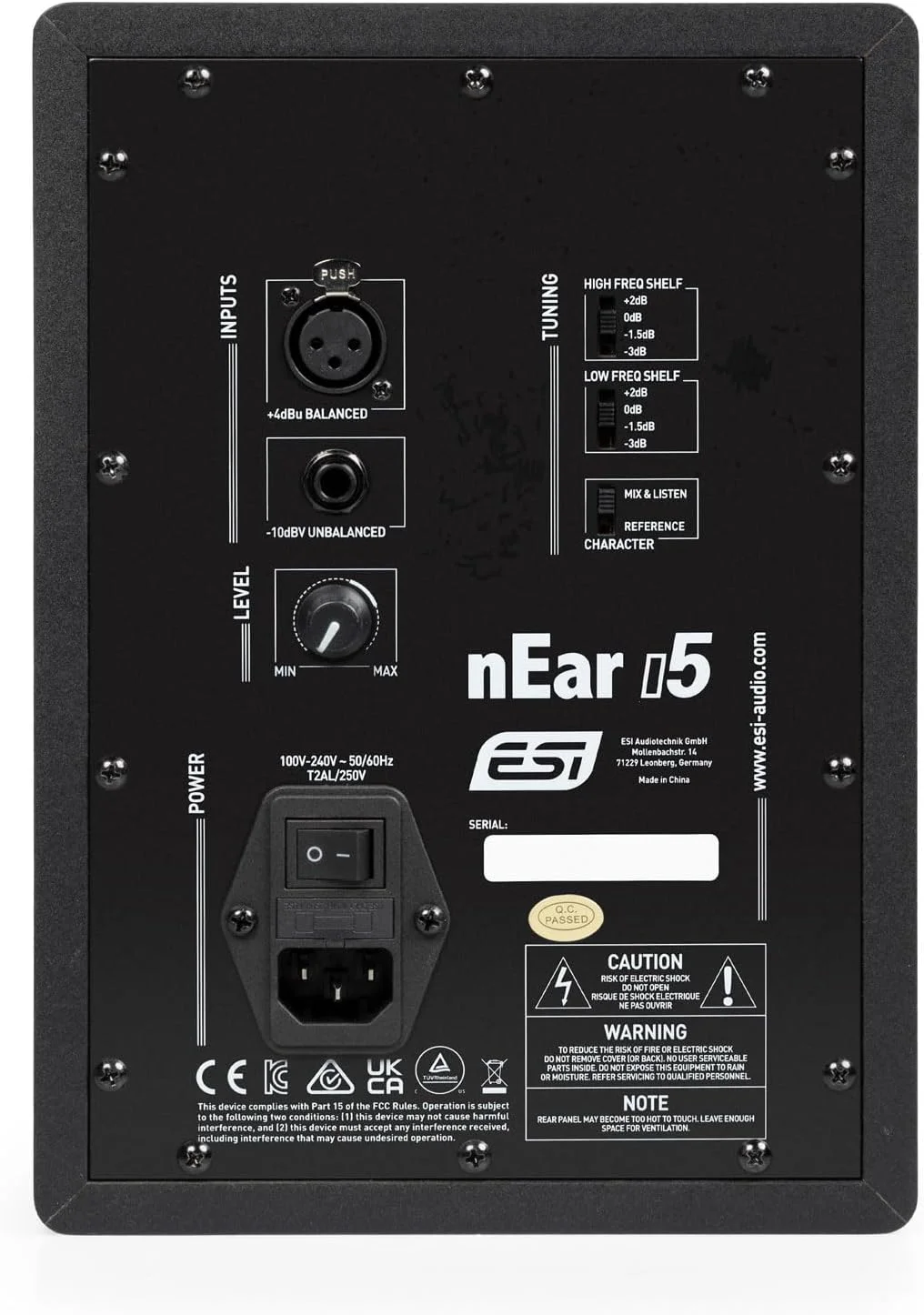 مانیتورهای استودیویی ESI nEAR i5 - بلندگوهای فعال، یک جفت به همراه 2 عدد کابل جک keepdrum