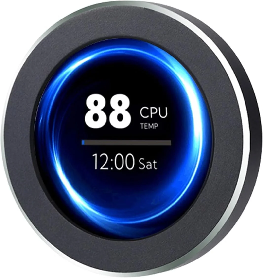 مانیتور USB با ابعاد 7.1 سانتی متر (2.8 اینچ)، صفحه نمایش خنک کننده مایع، کیس کامپیوتر، صفحه نمایش ثانویه، رزولوشن 480x480 با آنالیز طیف موسیقی، صفحه نمایش USB خنک کننده مایع، طراحی قابل حمل